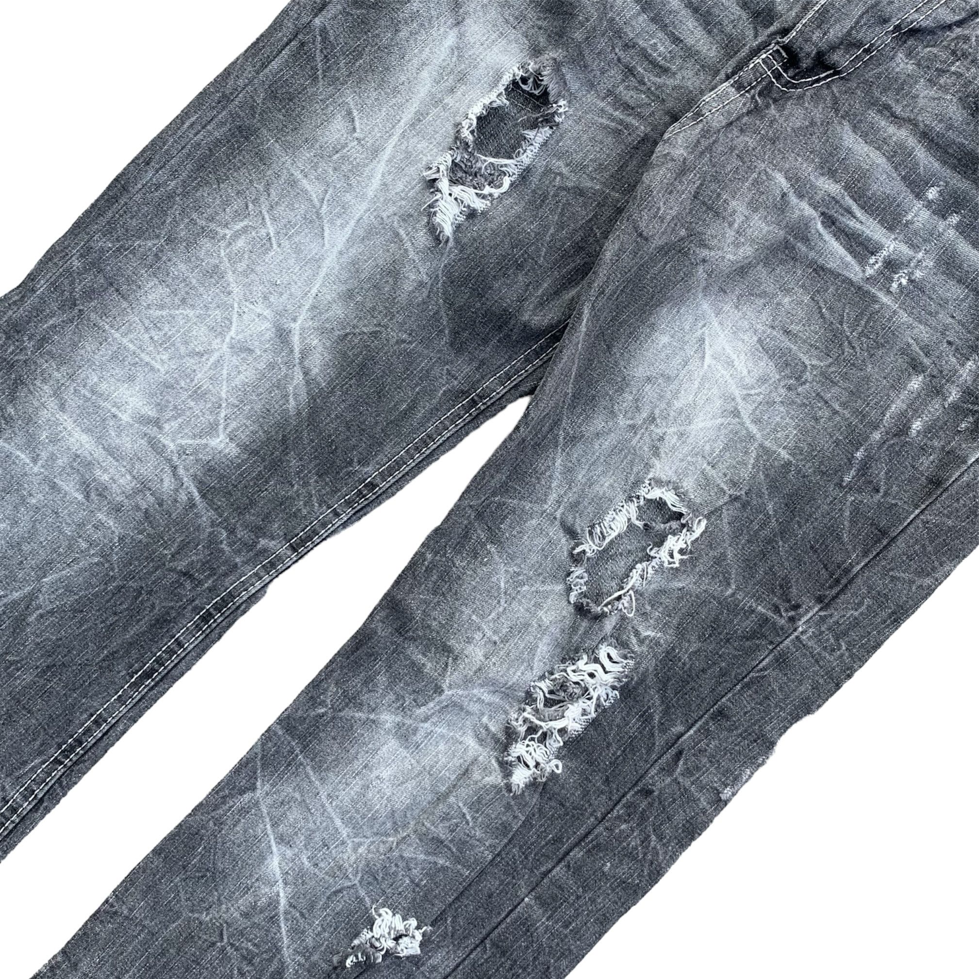 LOWBOX LOWBOX DISTRESSED FLARED PANTS Size US 32 / EU 48 - 3 Thumbnail