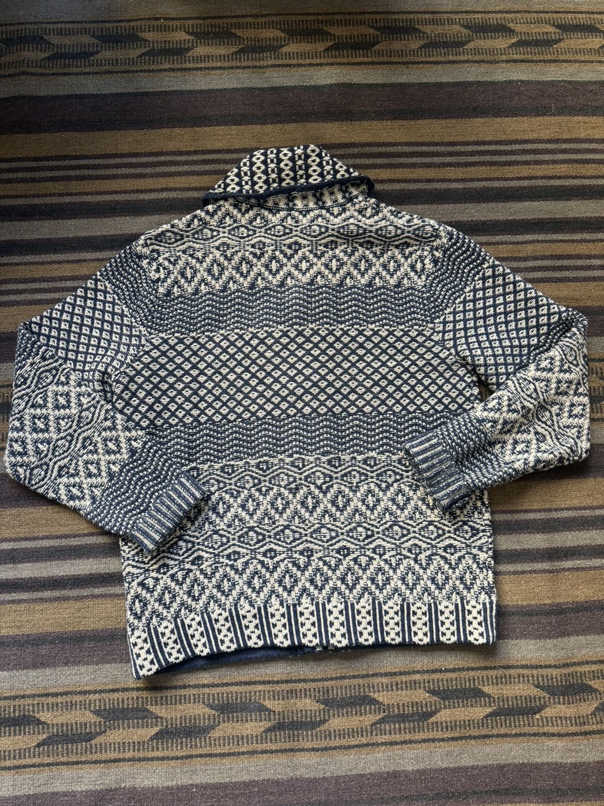 RRL Ralph Lauren Naval Graphic Cardigan Size US M / EU 48-50 / 2 - 2 Thumbnail