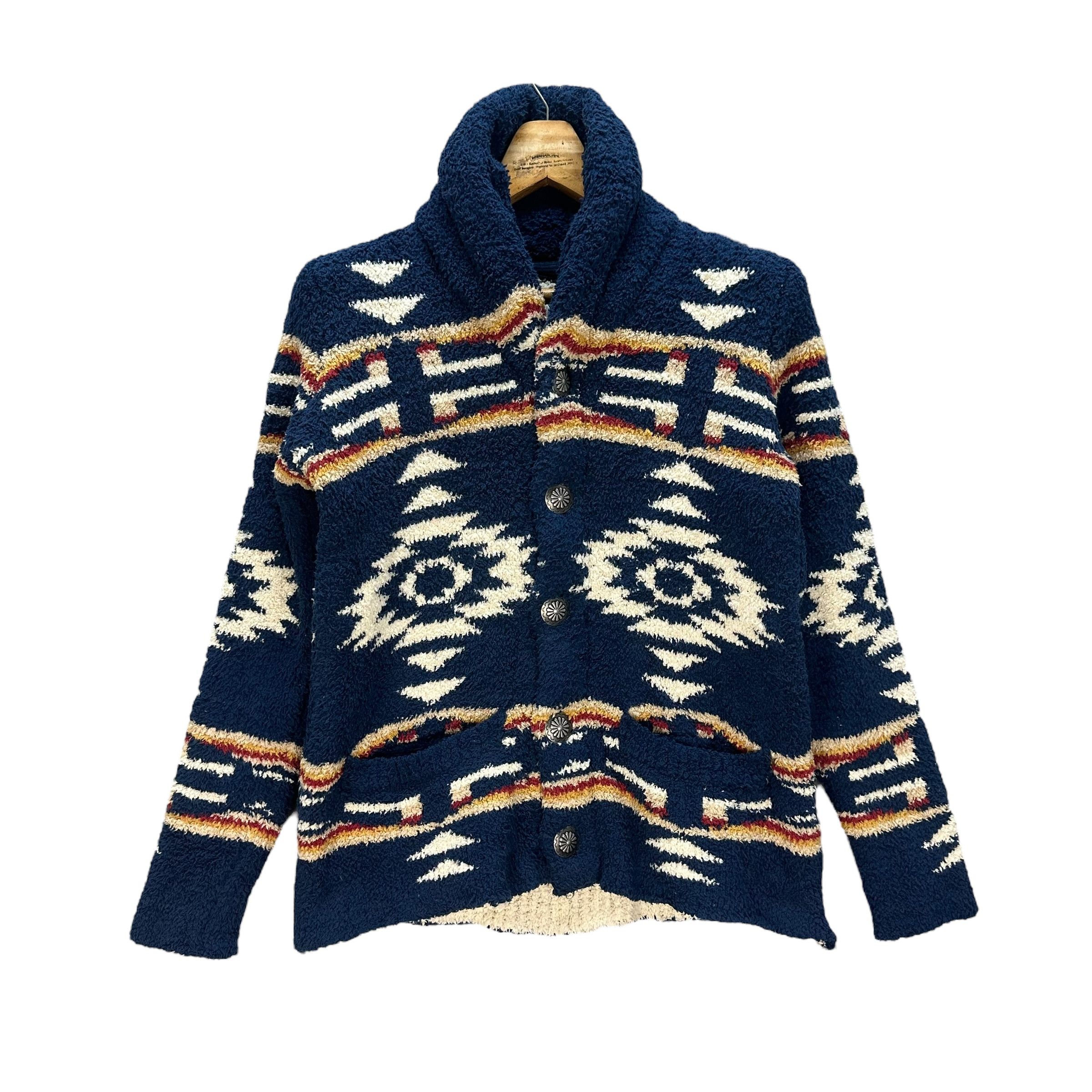 Japanese Brand ANTIBALLISTIC NAVAJO FULLPRINT FLEECE JACKET #8967-43 Size US M / EU 48-50 / 2 - 1 Thumbnail