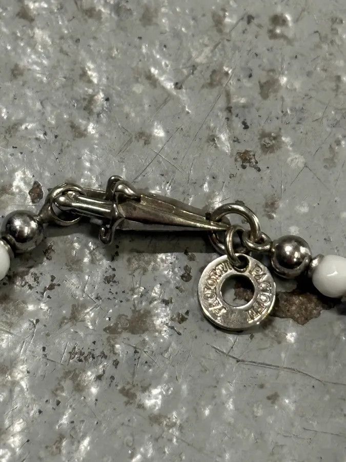 Vintage Cesare Paciotti White Pearl Silver Dagger Bracelet Size ONE SIZE - 4 Thumbnail