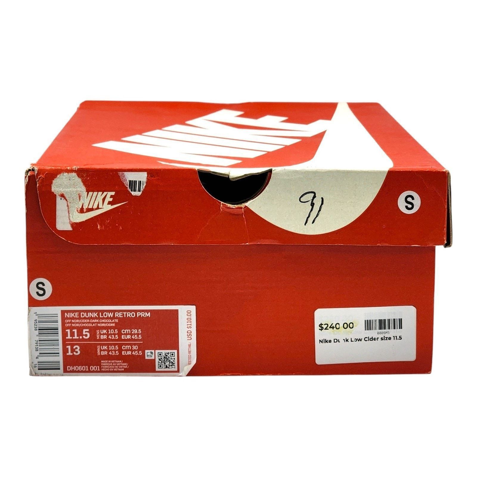 Nike Dunk Low Retro PRM Cider DH0601-001 Men Sneakers US 11.5 Size US 11.5 / EU 44-45 - 8 Thumbnail