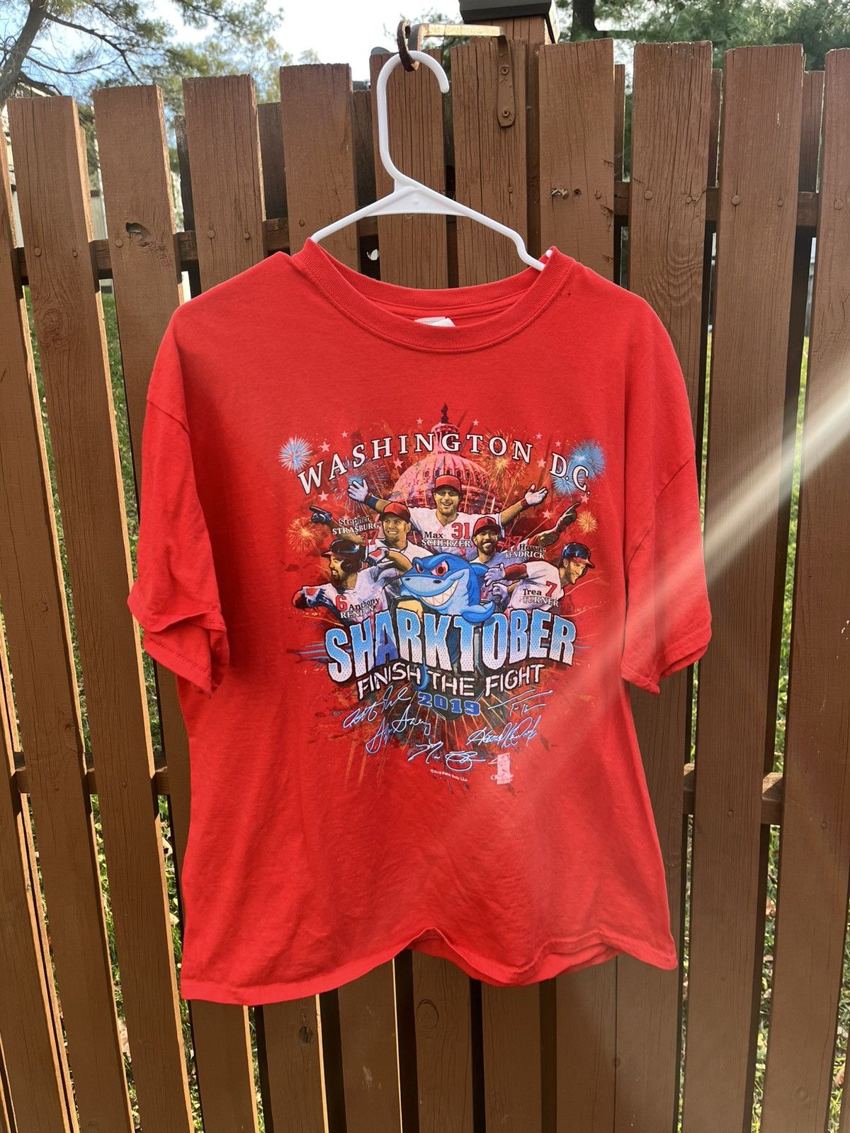 Gildan Nationals 2019 Sharktober Tee Shirt Size US XL / EU 56 / 4 - 1 Preview
