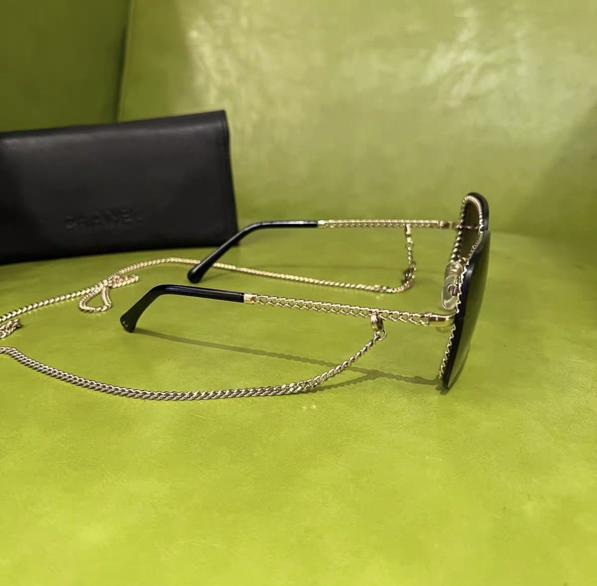 Chanel Chanel Square Frame Chain Sunglasses J42 Size ONE SIZE - 3 Thumbnail