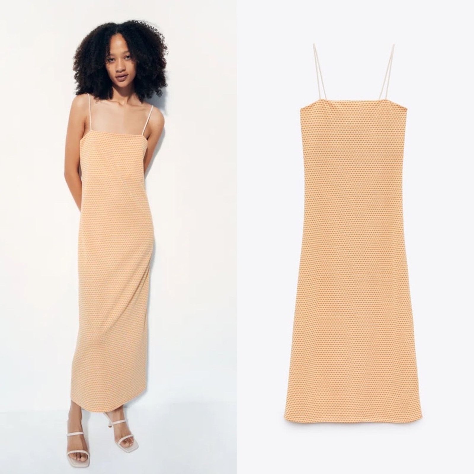 Zara ZARA JACQUARD MIDI DRESS Size S / US 4 / IT 40 - 5 Thumbnail