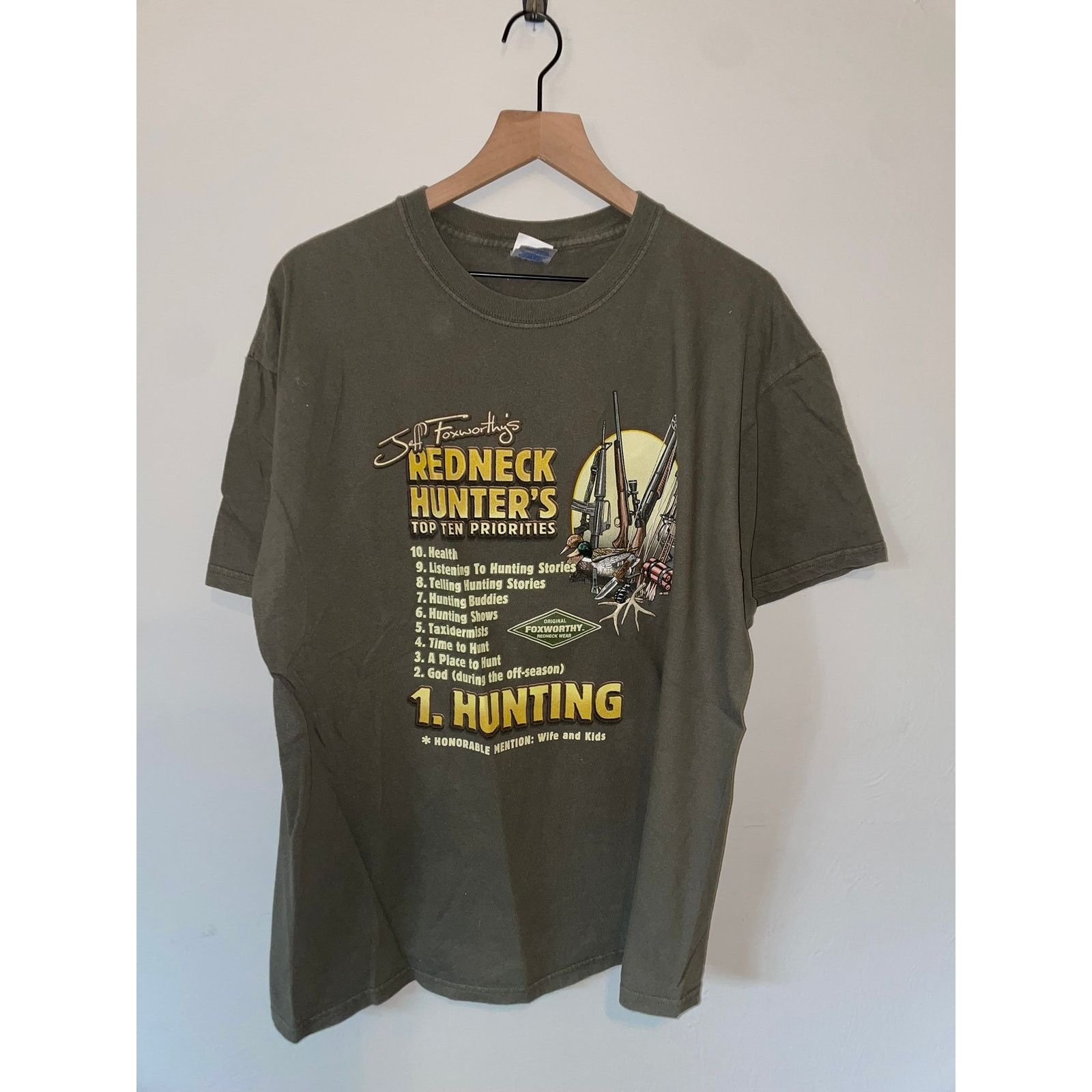 Vintage Vintage Jeff Foxworthy Shirt Redneck Hunters Top Ten Tee XL Size US XL / EU 56 / 4 - 1 Thumbnail