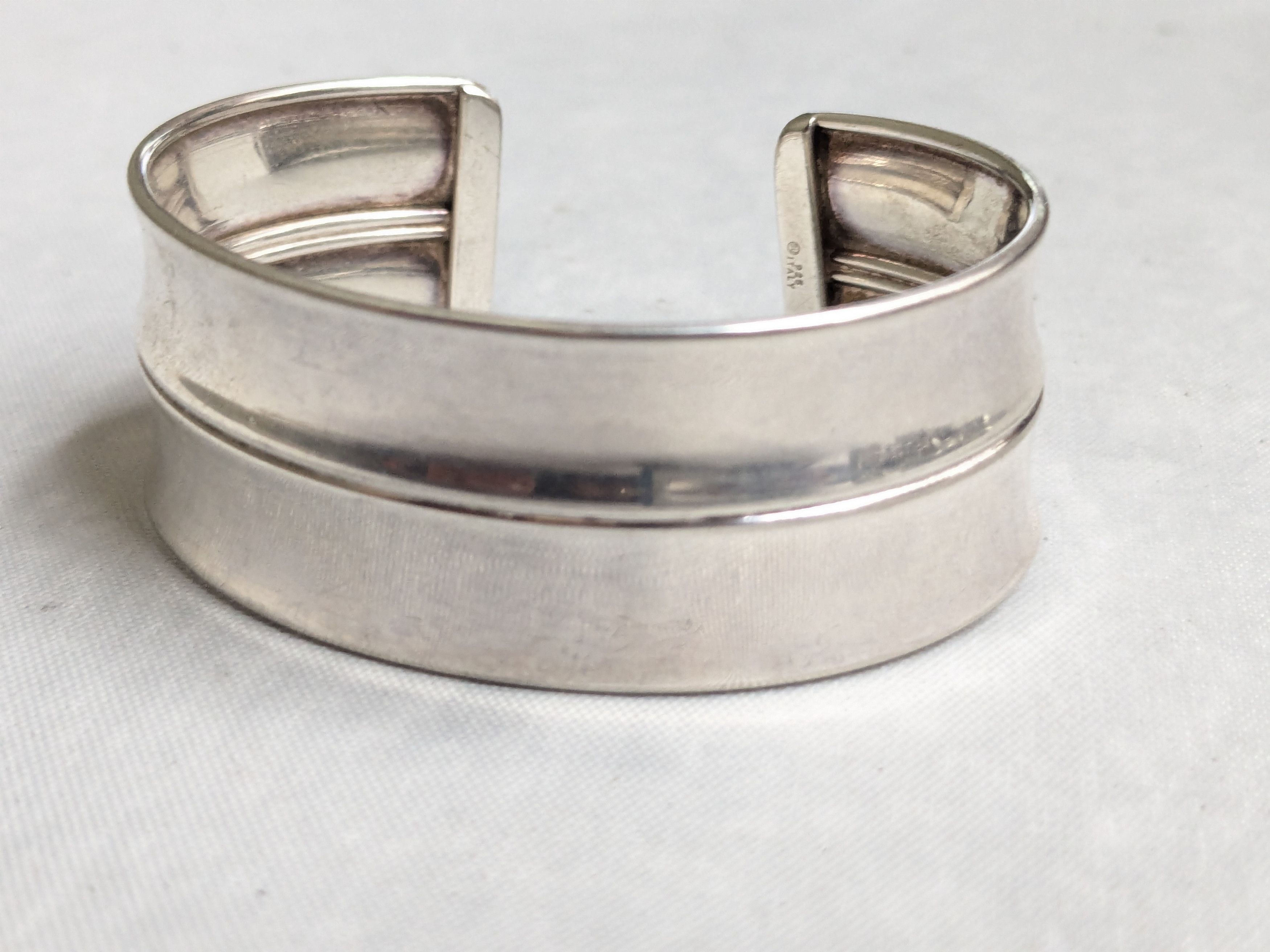 Jewelry Vintage Sterling Silver Cuff Bracelet 6" Italy Size ONE SIZE - 2 Thumbnail
