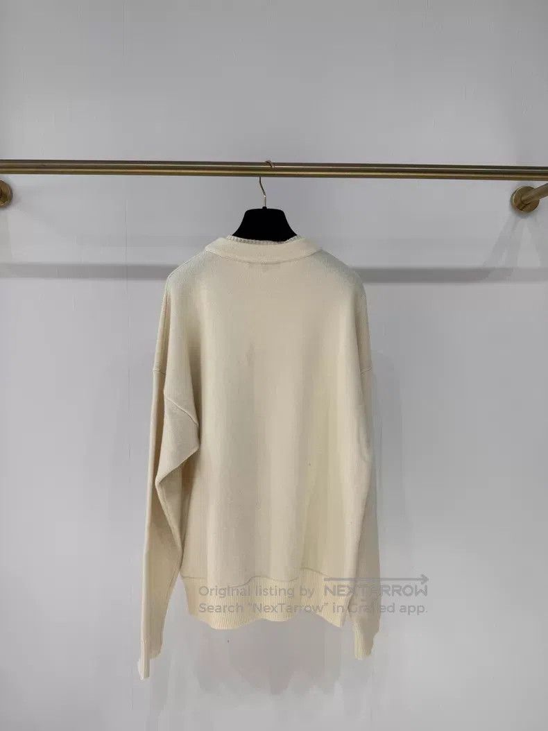 Loro Piana Loro Piana Cream White Cashmere and Goat Hair Knit Sweater Size US M / EU 48-50 / 2 - 6 Thumbnail