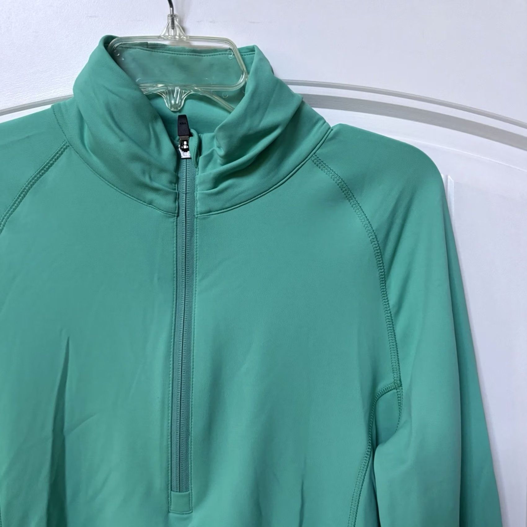 Peter Millar Womens Peter Millar Element Pullover Teal Green sz XL 50+ UPF 1/2 Zip Wicking Golf Size XL / US 12-14 / IT 48-50 - 2 Thumbnail