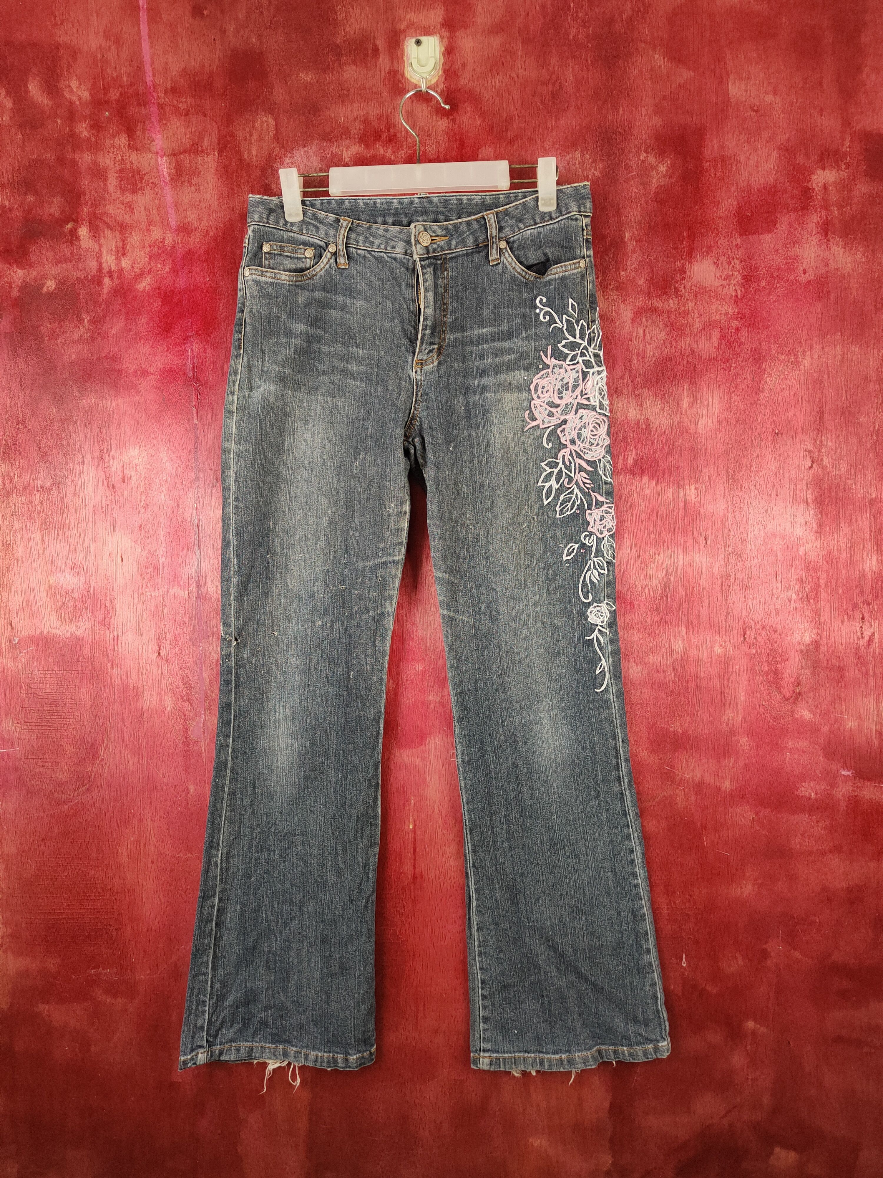 Japanese Brand Japanese Brand Dark Blue Distressed Ripped Jeans #S2127 Size 30" / US 8 / IT 44 - 1 Thumbnail