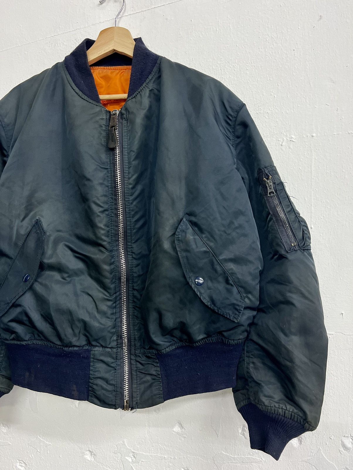 Alpha Industries × Vintage VINTAGE ALPHA INDUSTRIES MA-1 REVERSIBLE BOMBER JACKET Size US L / EU 52-54 / 3 - 4 Thumbnail