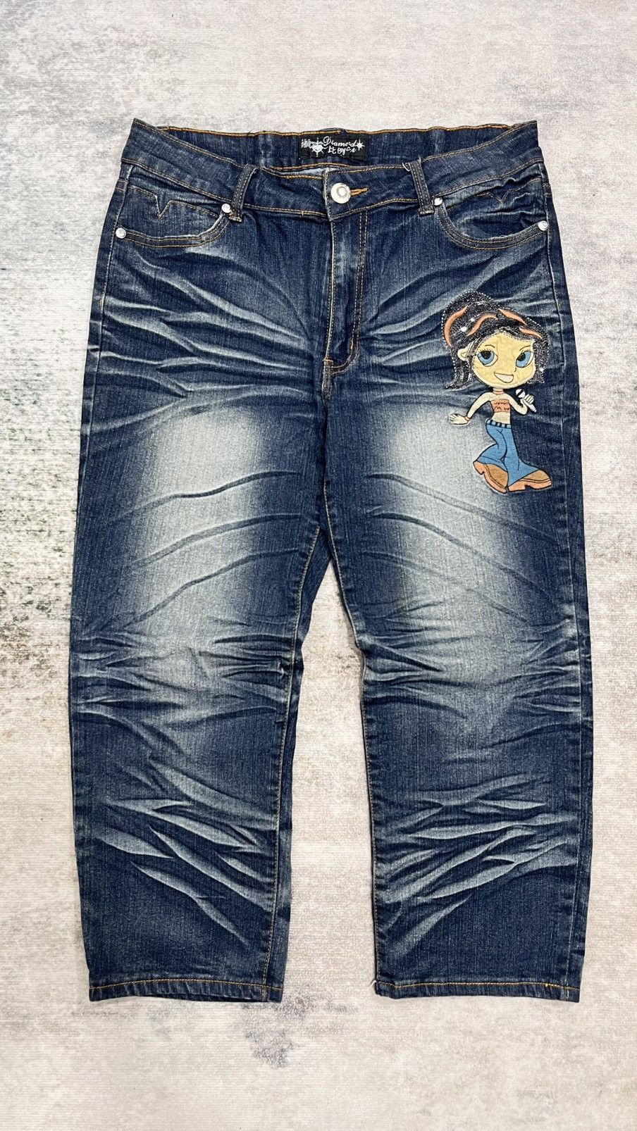 If Six Was Nine Vtg Denim pants Y2k Style Size US 31 - 2 Thumbnail