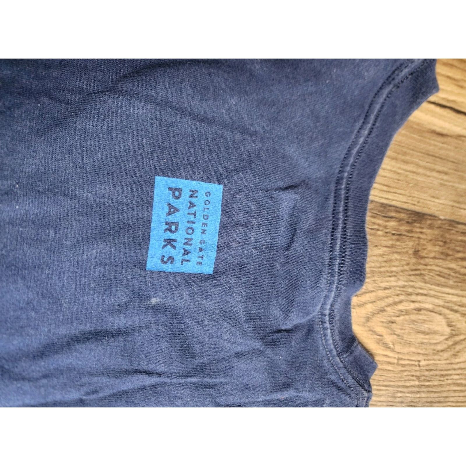 Hanes Mens XL Hanes Alcatraz Preservation Project Navy Blue Short Sleeve T Shirt Size US XL / EU 56 / 4 - 4 Thumbnail