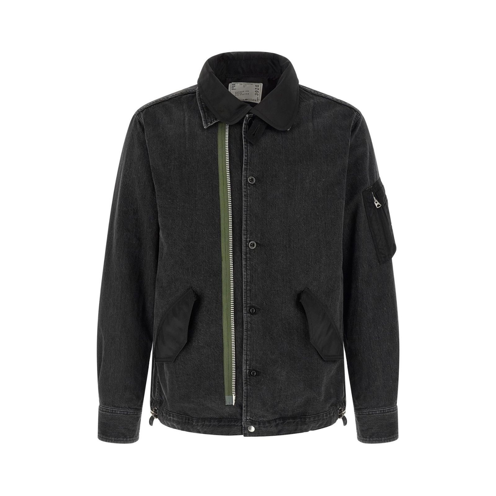 Sacai SACAI Nylon Insert Black Denim Jacket New & Authentic (Men's Size US L / EU 52-54 / 3 - 3 Thumbnail