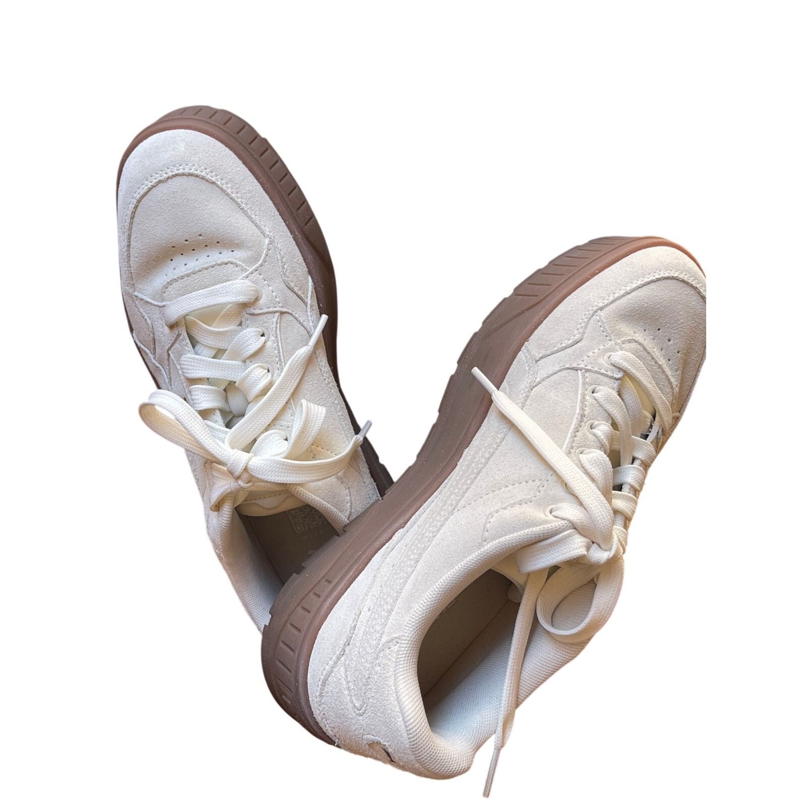 Puma Puma Carina Lift Suede Platform Sneakers Cream Sole Sz 9.5 Size US 9.5 / IT 39.5 - 2 Thumbnail