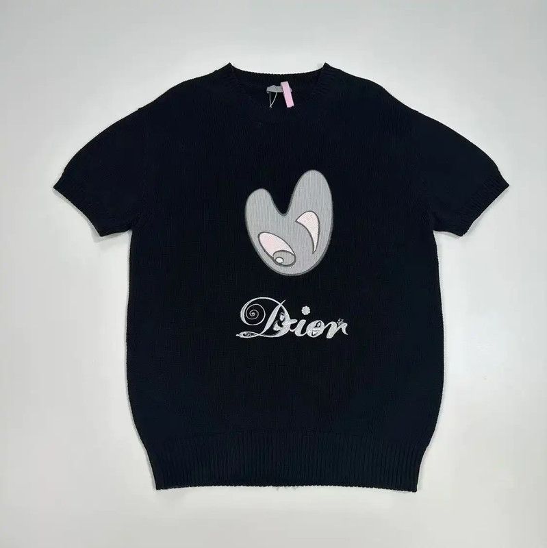 Dior Dior Black Cotton Women's T-shirt XS 0089 Size XS / US 0-2 / IT 36-38 - 1 Thumbnail