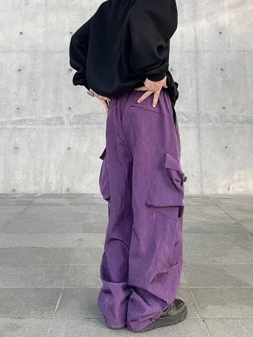 Japanese Brand Asamiya x Ahata Purple Baggy Sweatpants Size US 32 / EU 48 - 6 Thumbnail