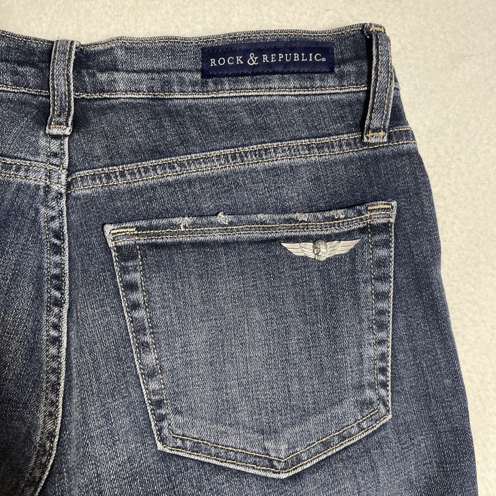 Rock & Republic Rock & Republic Berlin Women’s Sz 6M Distressed/ Embroidered Size 28" / US 6 / IT 42 - 7 Thumbnail