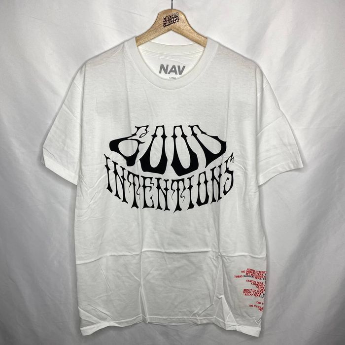 Vlone Nav x VLONE Good Intentions Hip Hop Rap Tour Merch Tee XL