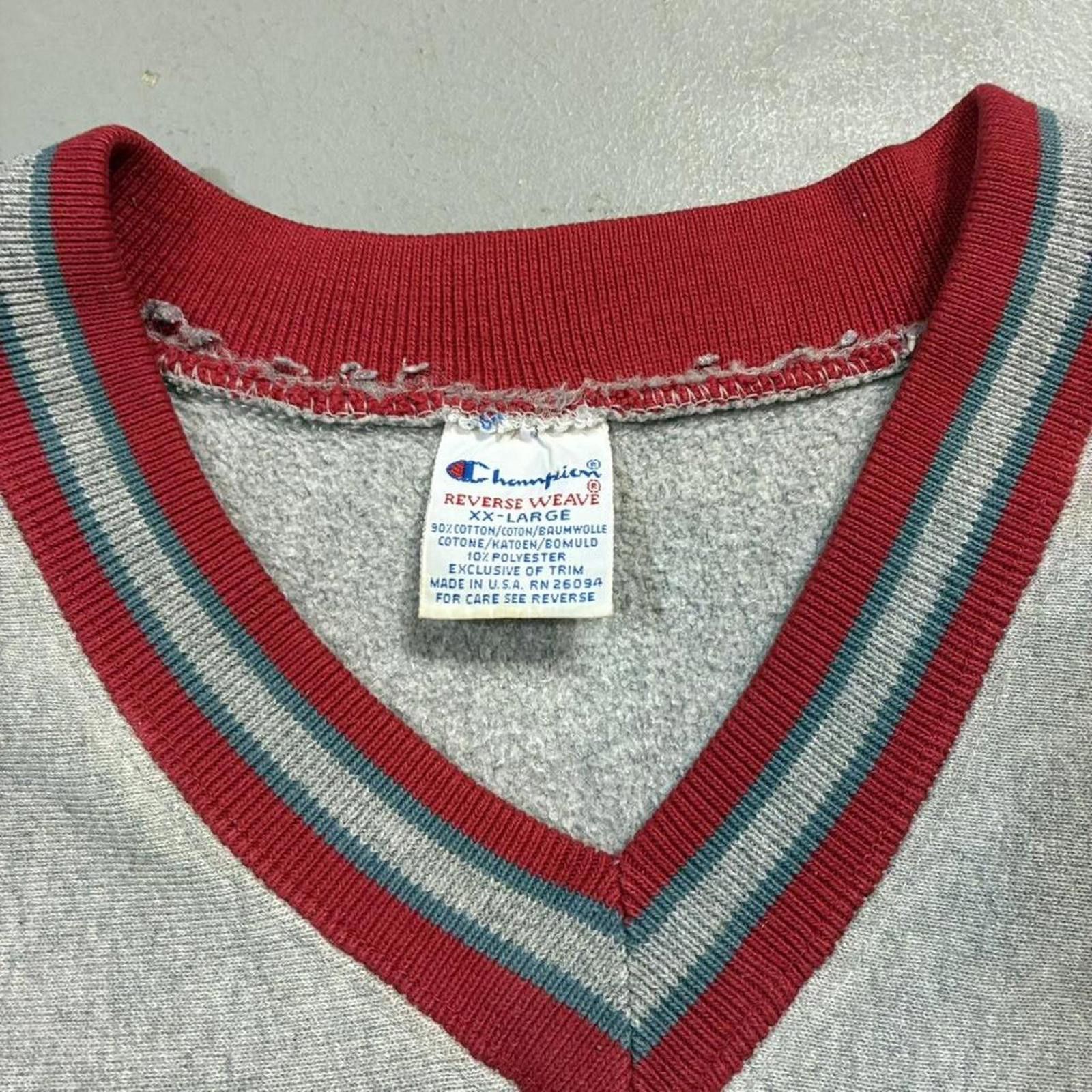 Champion Vintage 90s Mens Champion Reverse-Weave Ringer Sweatshirt Size US XL / EU 56 / 4 - 3 Thumbnail