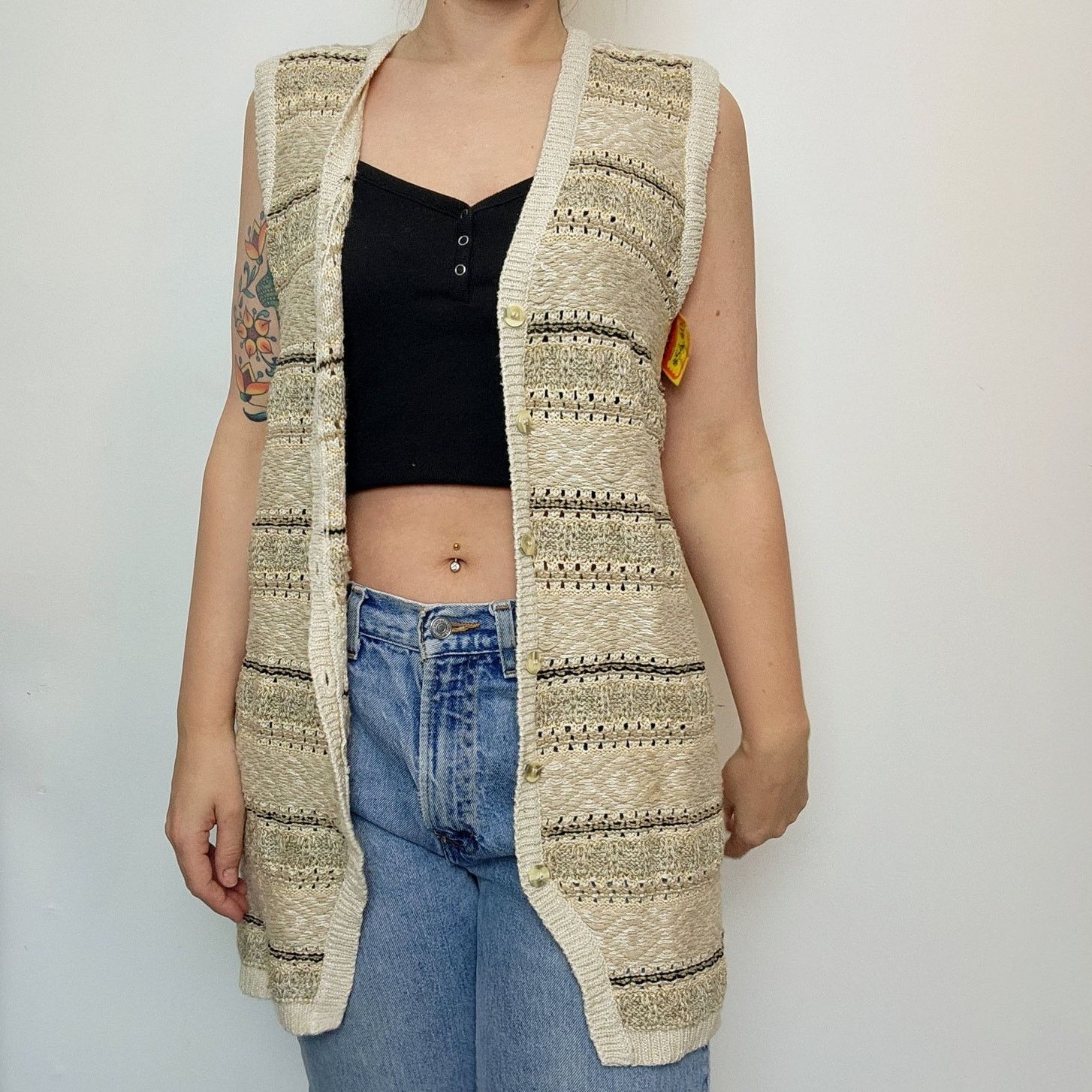 Liz Claiborne Vintage NWT Silk & Linen Vest Lizsport M Crochet Knit Size M / US 6-8 / IT 42-44 - 3 Thumbnail