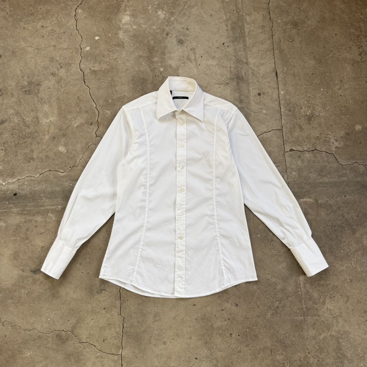 Gucci Vintage Gucci Tom Ford White Stretch Button Up Shirt Size US L / EU 52-54 / 3 - 1 Thumbnail