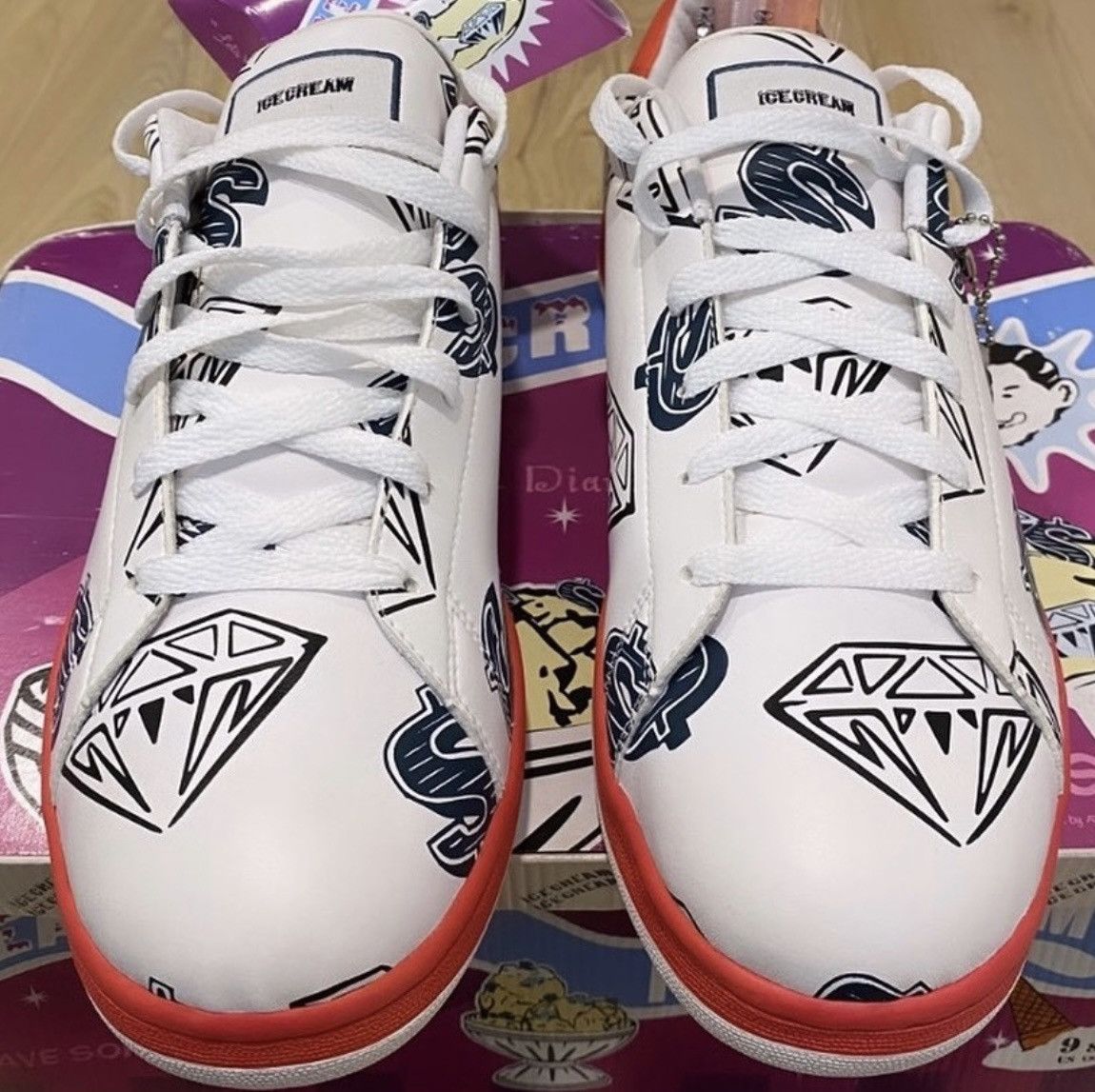 Icecream × Reebok VERY RARE OG REEBOK X BBC/ICE CREAM DIAMOND & DOLLAR SAMPLE Size US 11.5 / EU 44-45 - 4 Thumbnail