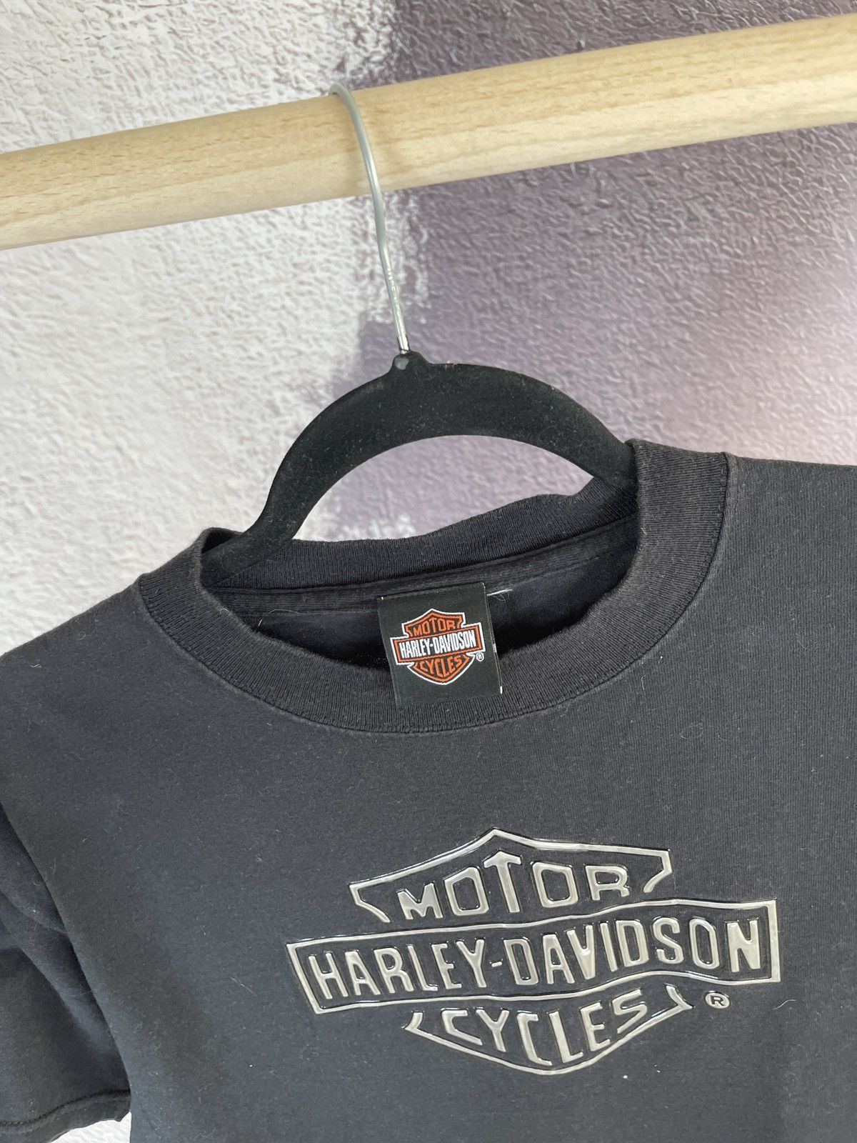 Harley Davidson × Vintage Harley-Davidson vintage 3D logo black motorcycle tee shirt Size US S / EU 44-46 / 1 - 6 Thumbnail