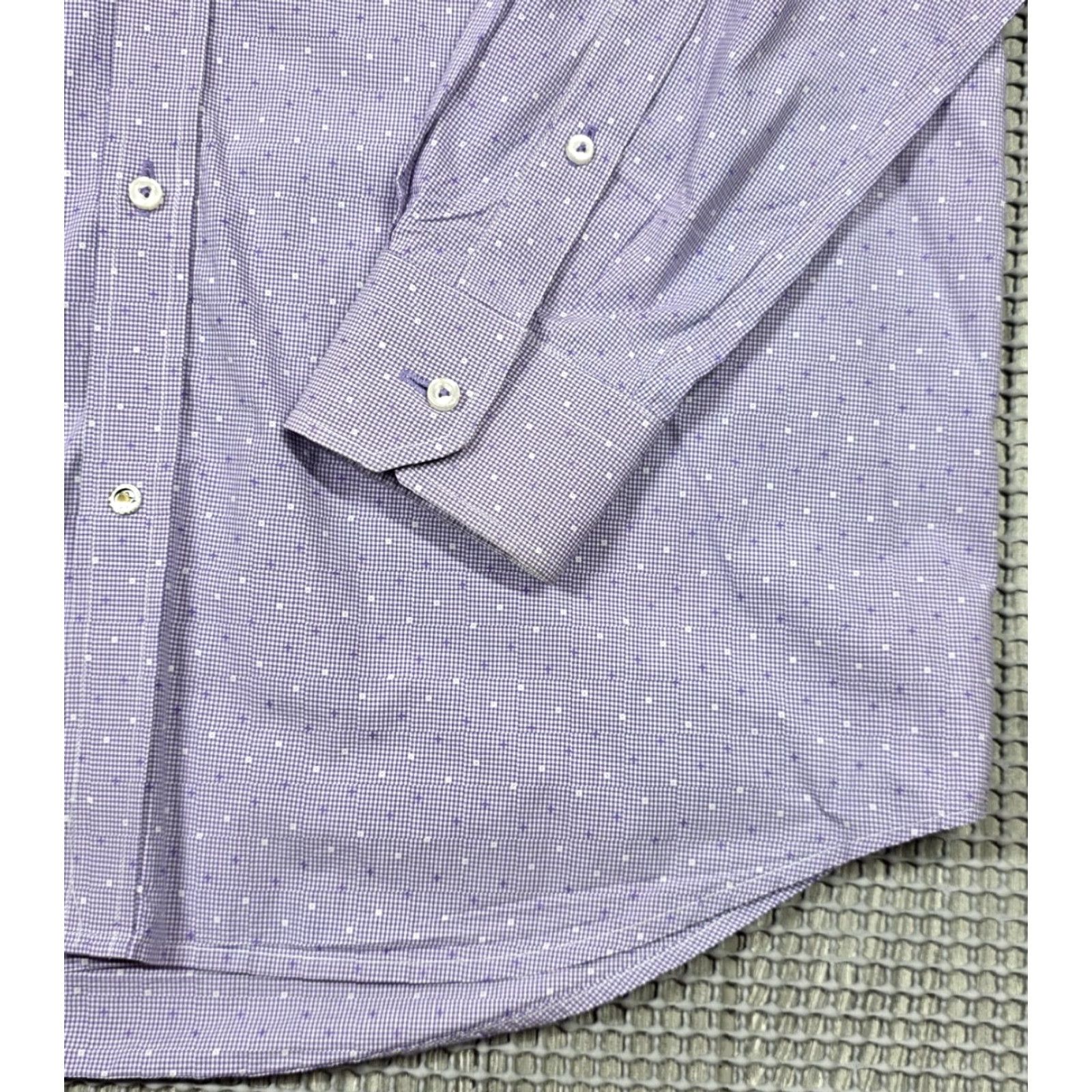 Robert Graham Robert Graham Long Sleeve Button Up Dress Shirt Purple Geometric Men L 42-16.5 Size US XL / EU 56 / 4 - 5 Thumbnail