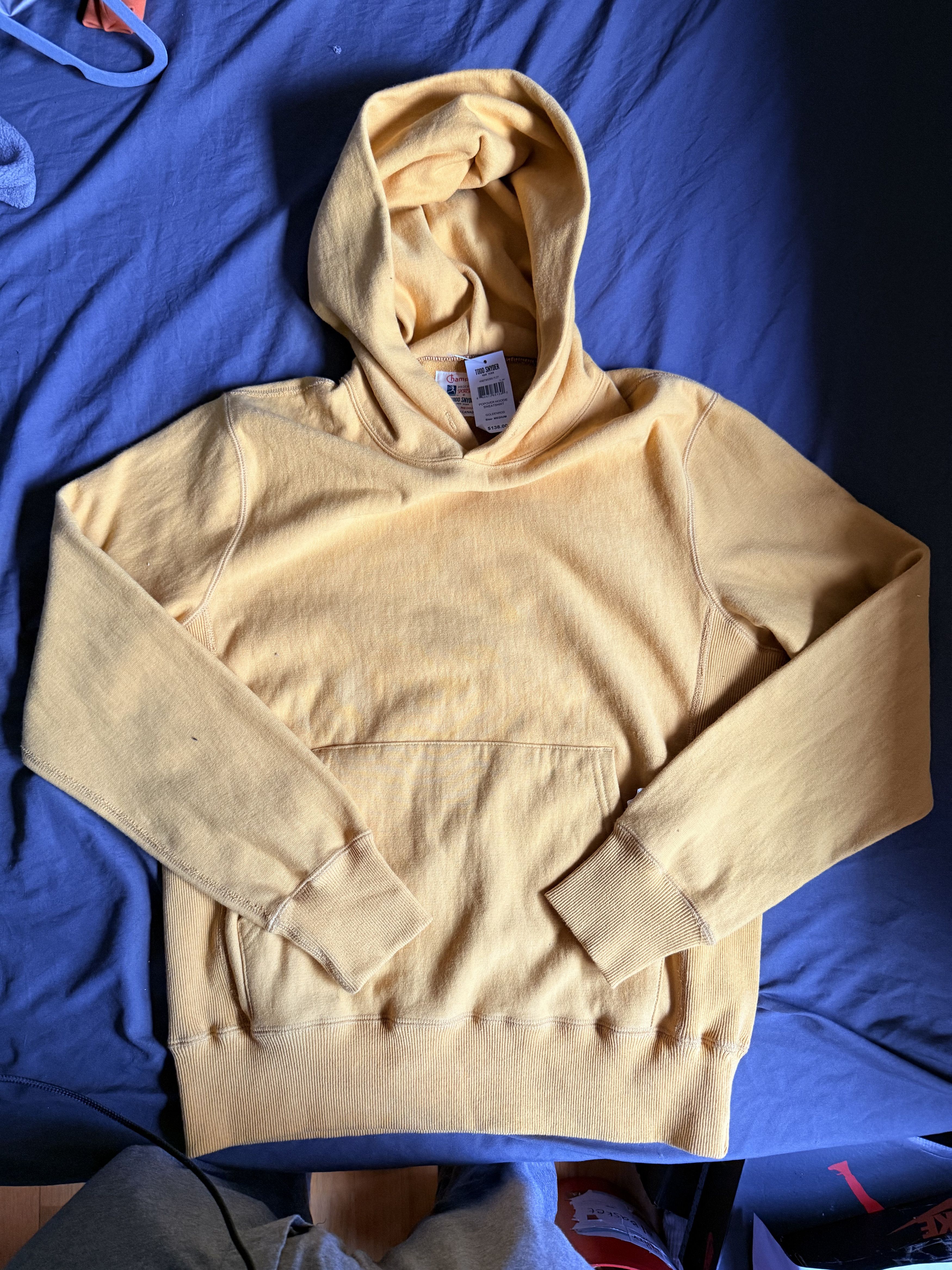 Todd Snyder TODD SNYDER x CHAMPION POPOVER HOODIE in GOLDENROD $138 Size US M / EU 48-50 / 2 - 1 Thumbnail