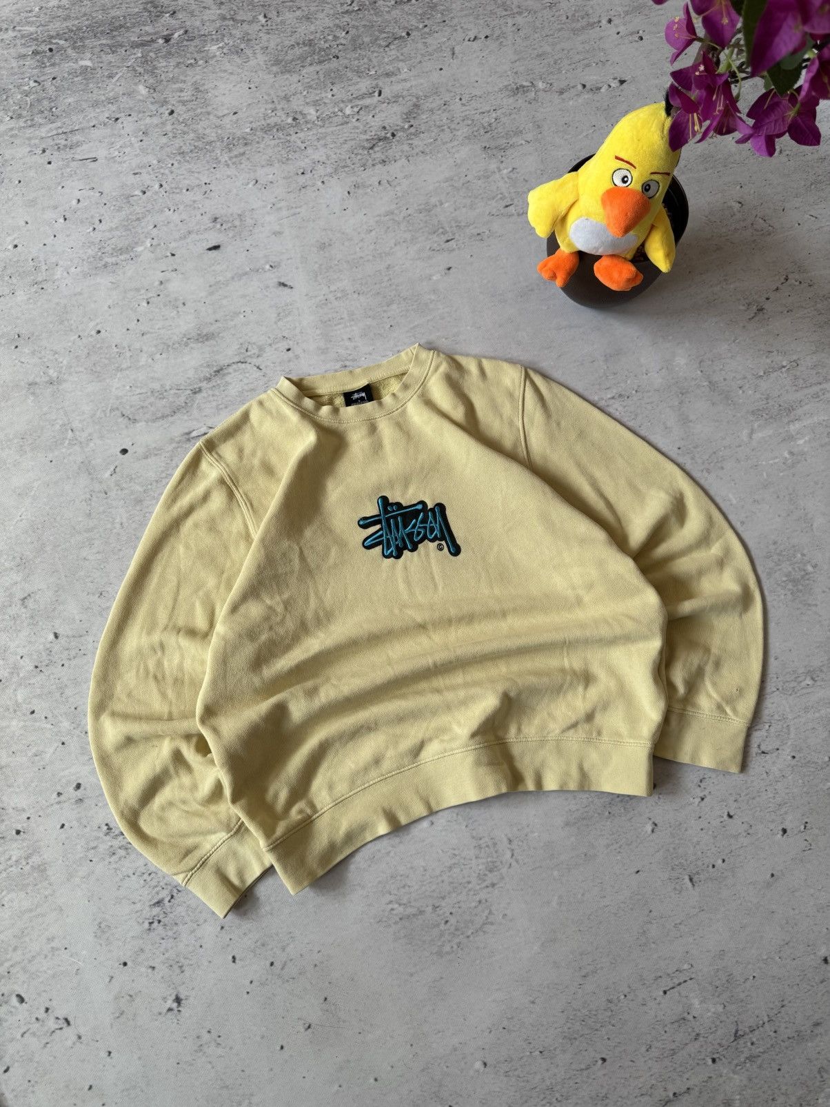 Stussy × Vintage STUSSY CENTER HAFT LOGO OVERSIZE BAGGY FIT SWEATSHIRT Size US S / EU 44-46 / 1 - 1 Thumbnail