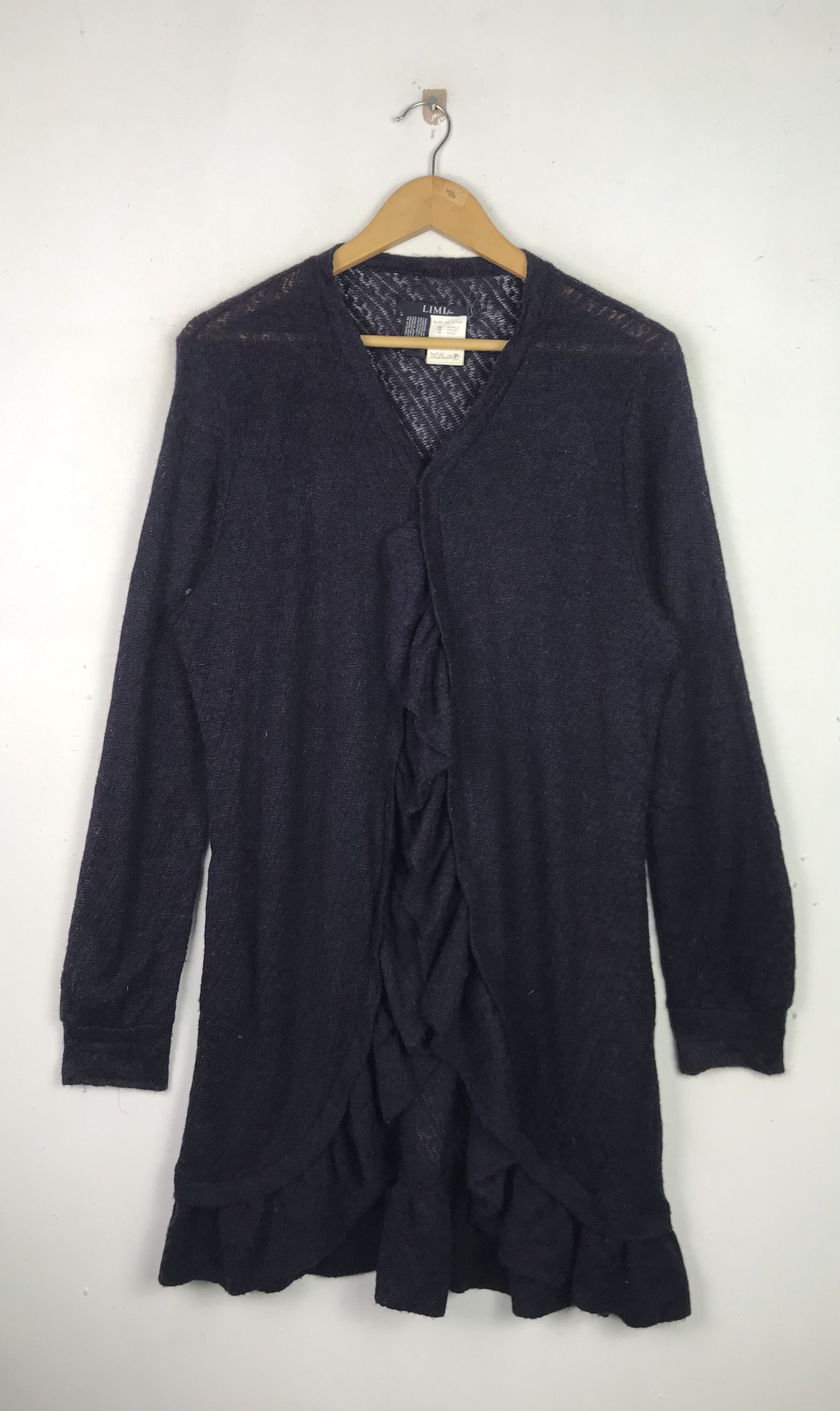 image of Vintage Limi Feu Yohjiyamamoto Cardigan Super Design in Purple, Women's (Size Small)