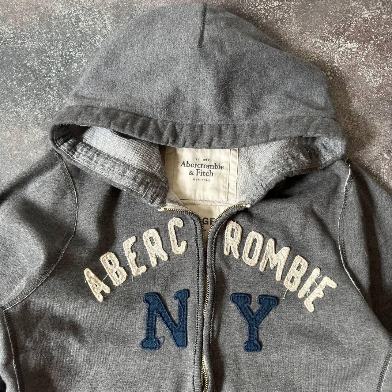 Y2K Abercrombie & Fitch Vintage Big Logo Zip Hoodie
