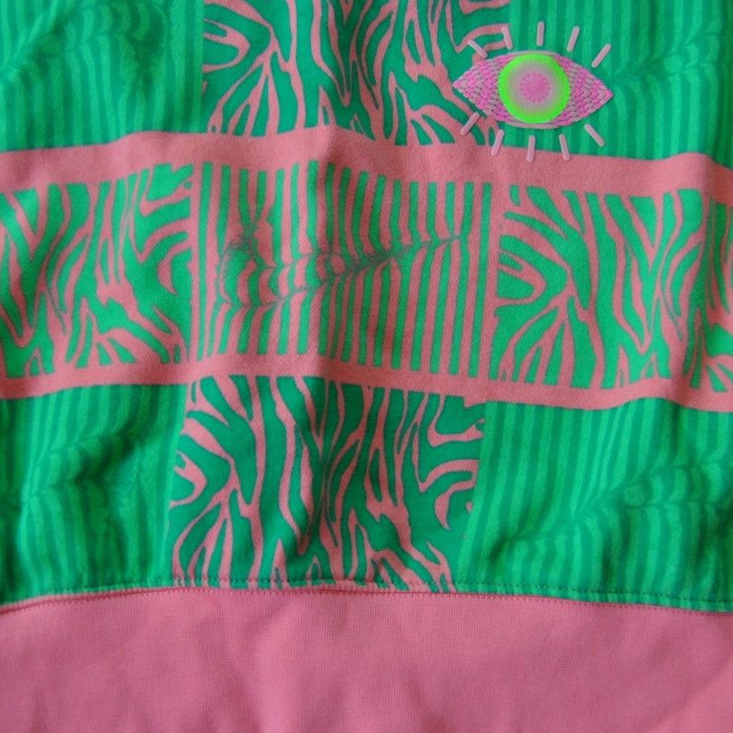 Nike Nike Club Pink & Green Trippy Safari Geo Sweater M/L Size US M / EU 48-50 / 2 - 8 Thumbnail