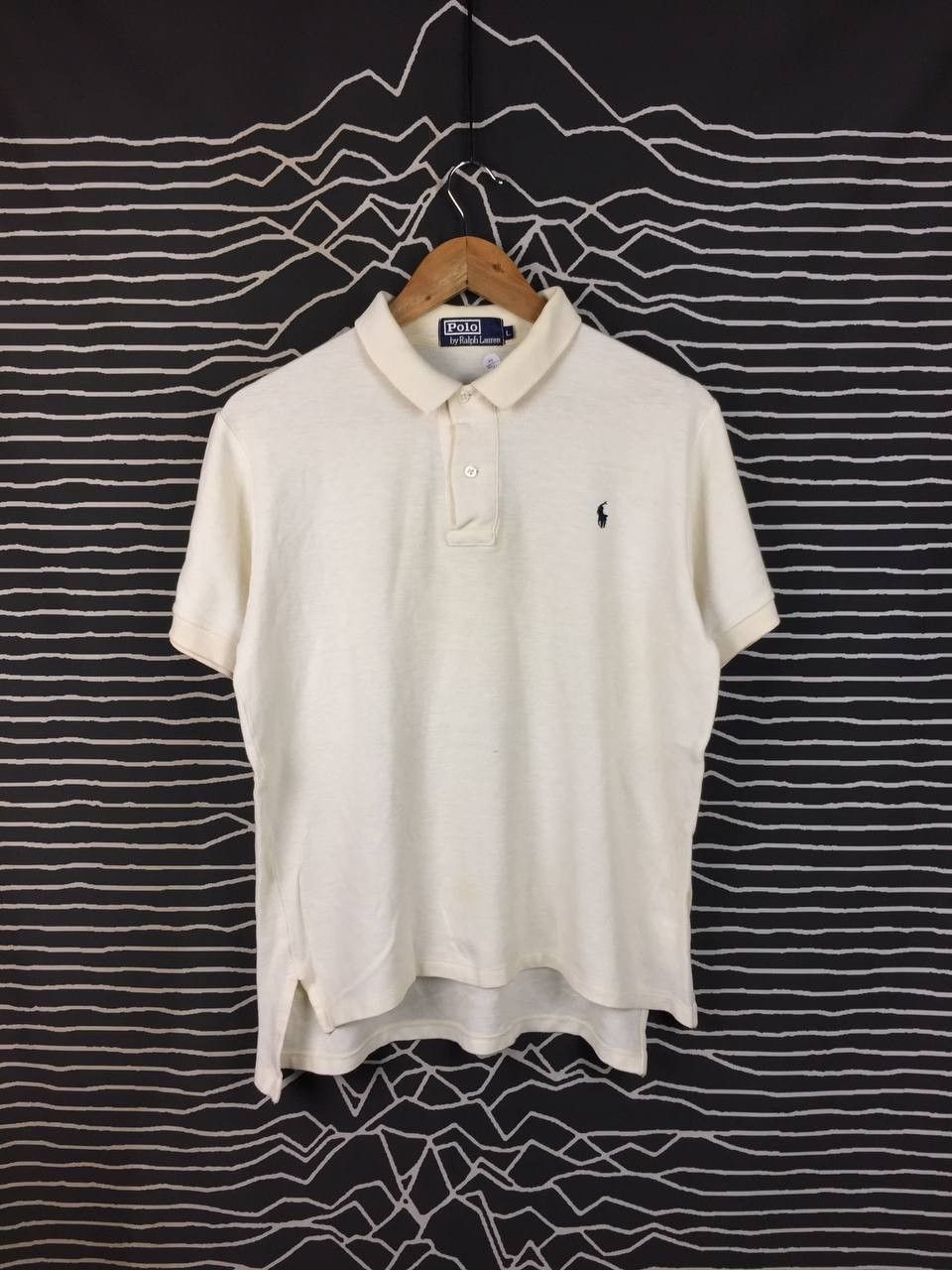 Polo Ralph Lauren Vtg Polo Ralph Lauren Small Logo Cream Pique Polo Shirt Size US L / EU 52-54 / 3 - 2 Thumbnail