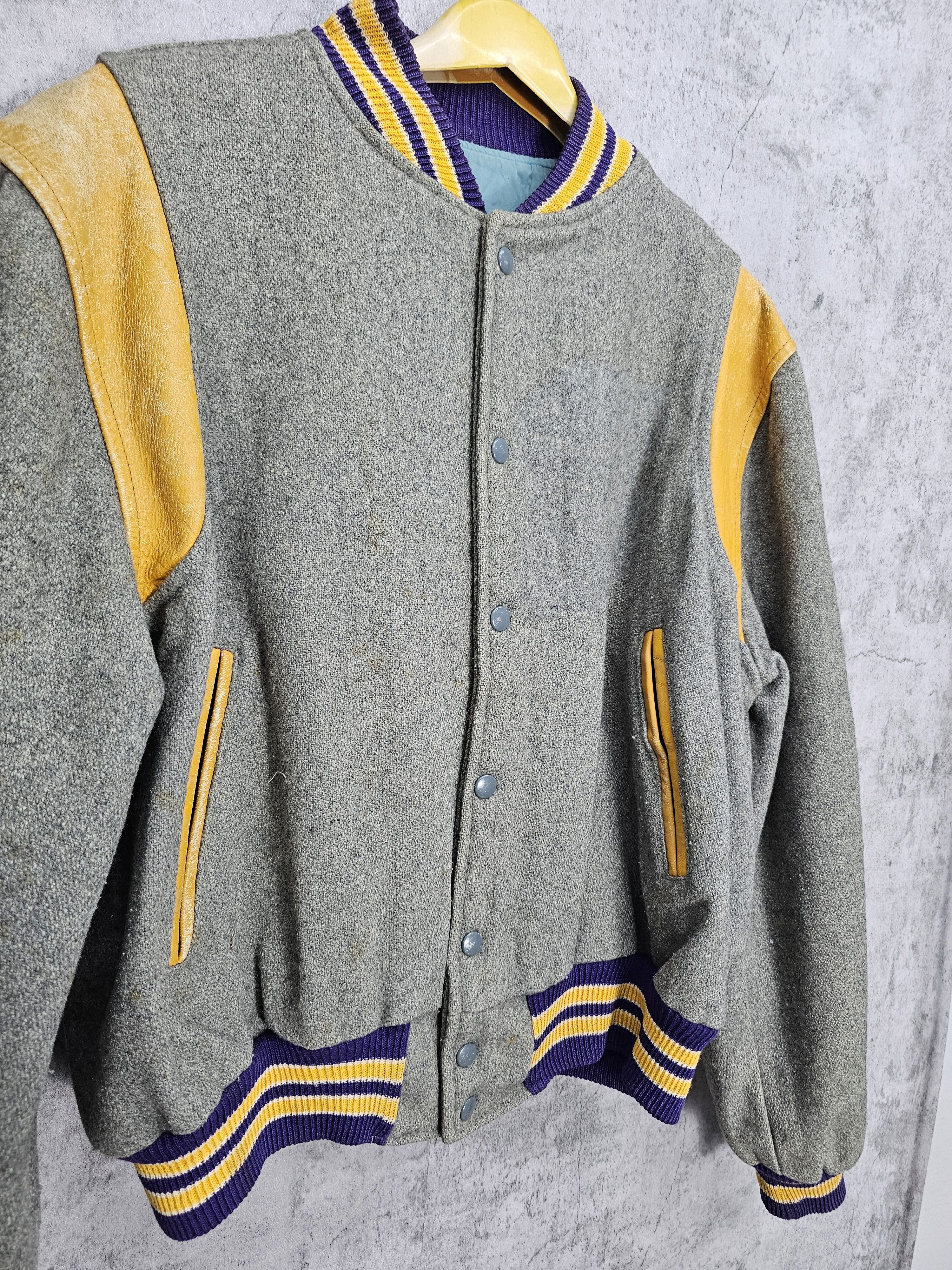 Other Vintage 80's HATCHERS Wool Leather Varsity Jacket J0097 Size US XL / EU 56 / 4 - 7 Thumbnail
