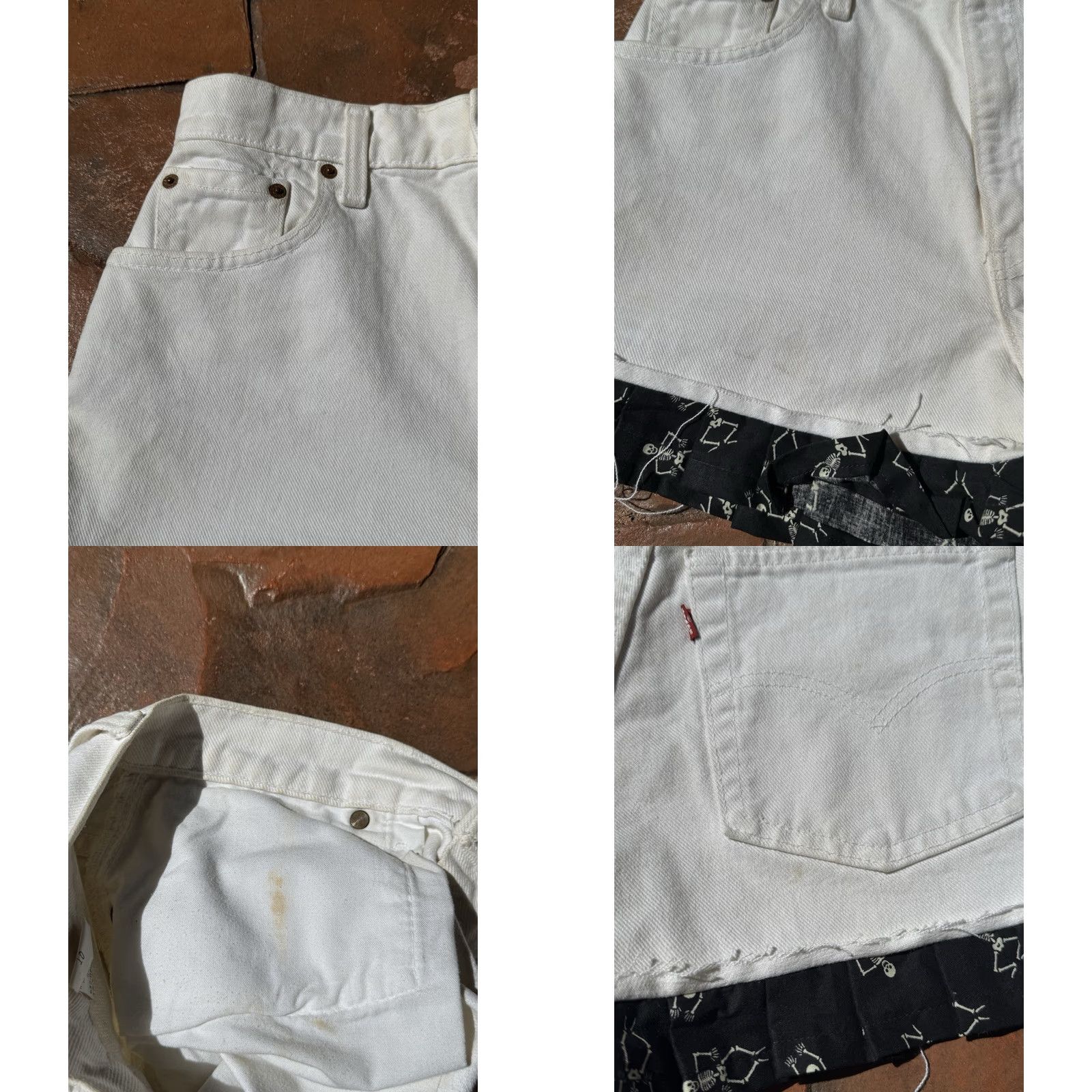 Levi's VINTAGE Levi's 551 Relaxed Fit Denim Shorts Woman 10 USA White 90s Retro Festival Beach School Womens Size 32" / US 10 / IT 46 - 8 Thumbnail