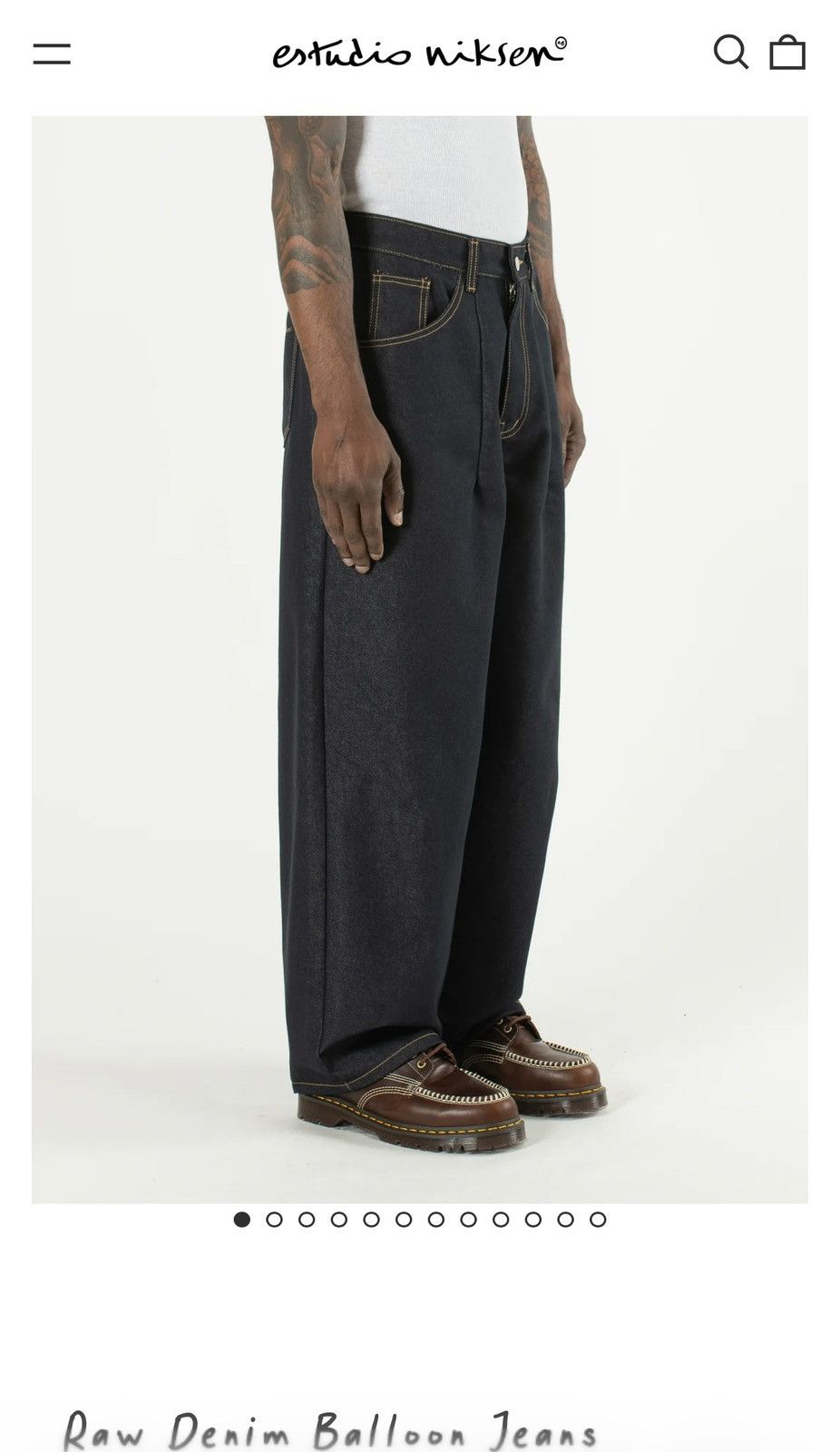 Other Estudio Niksen Raw Denim Balloon Jeans Size US 32 / EU 48 - 5 Thumbnail