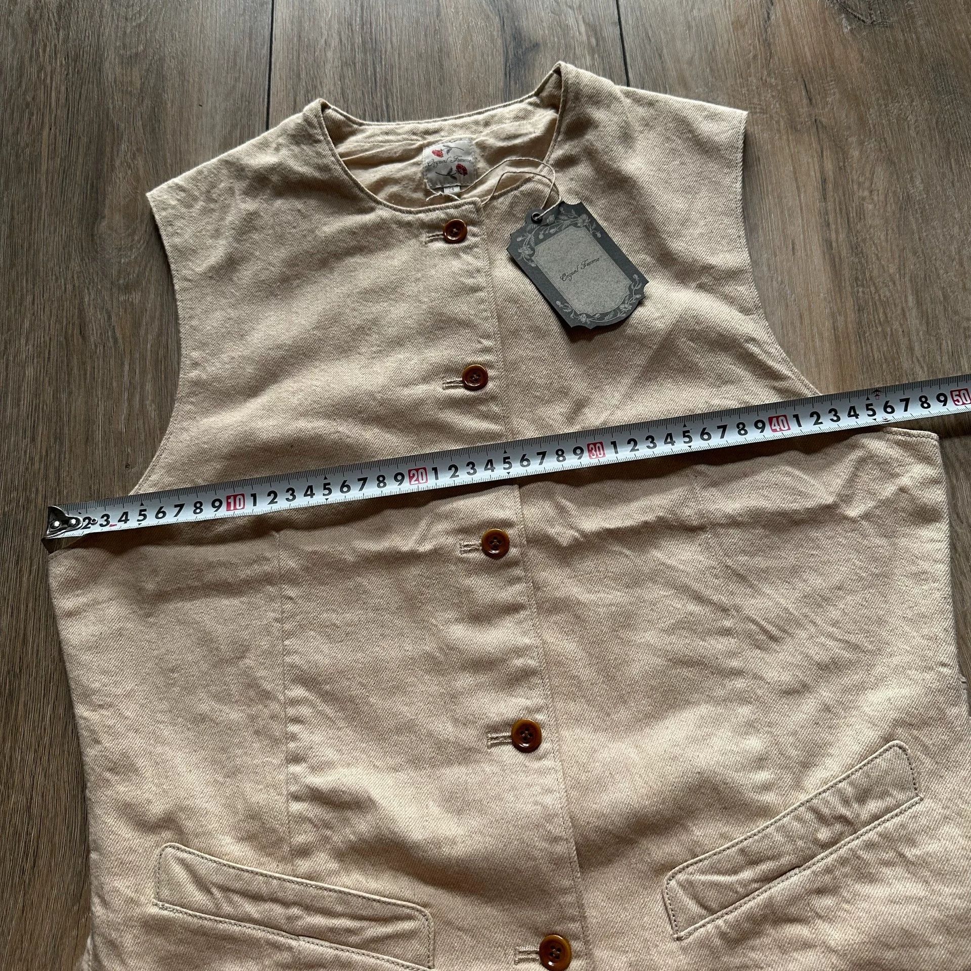 Orgueil ORGUEIL Vintage Cotton-Linen Vest Size US L / EU 52-54 / 3 - 8 Thumbnail