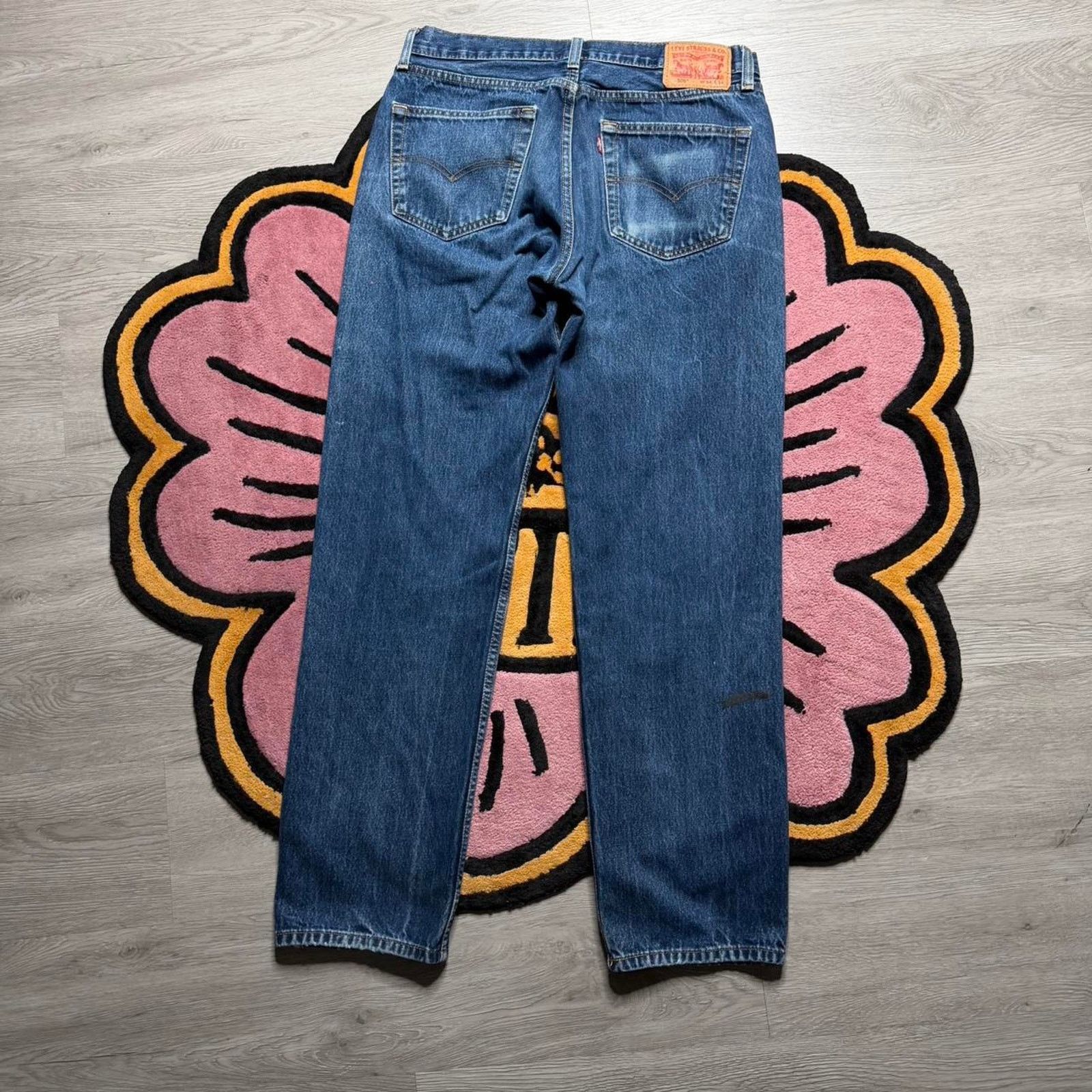Levi's Levi’s Strauss 505 Regular Straight Stonewashed Denim Jeans Size US 34 / EU 50 - 7 Thumbnail