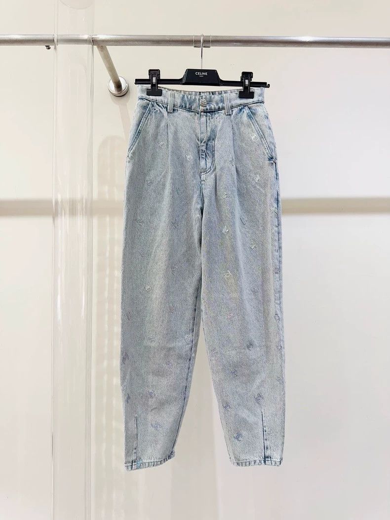 Chanel Chanel High Waist Logo Denim Pants - dmc Size US 34 / EU 50 - 1 Thumbnail