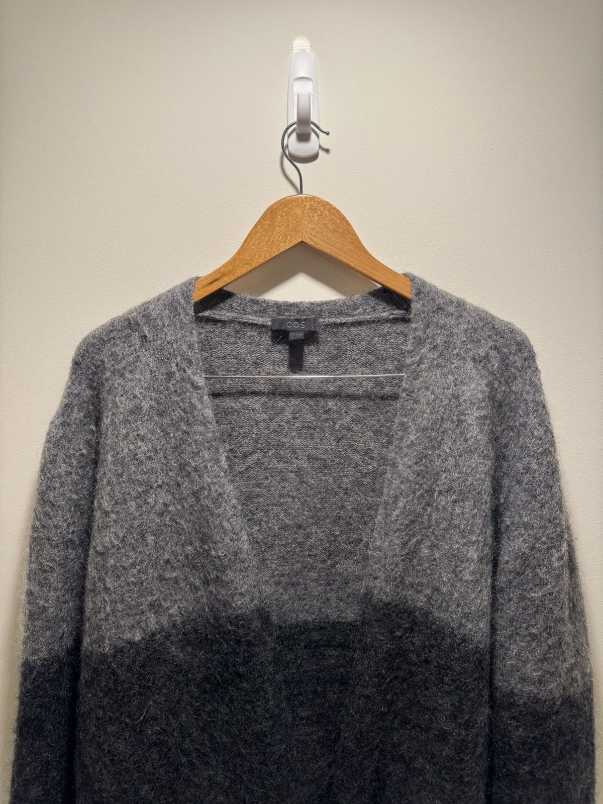 Cos COS 3-stripped mohair cardigan Size US L / EU 52-54 / 3 - 3 Thumbnail