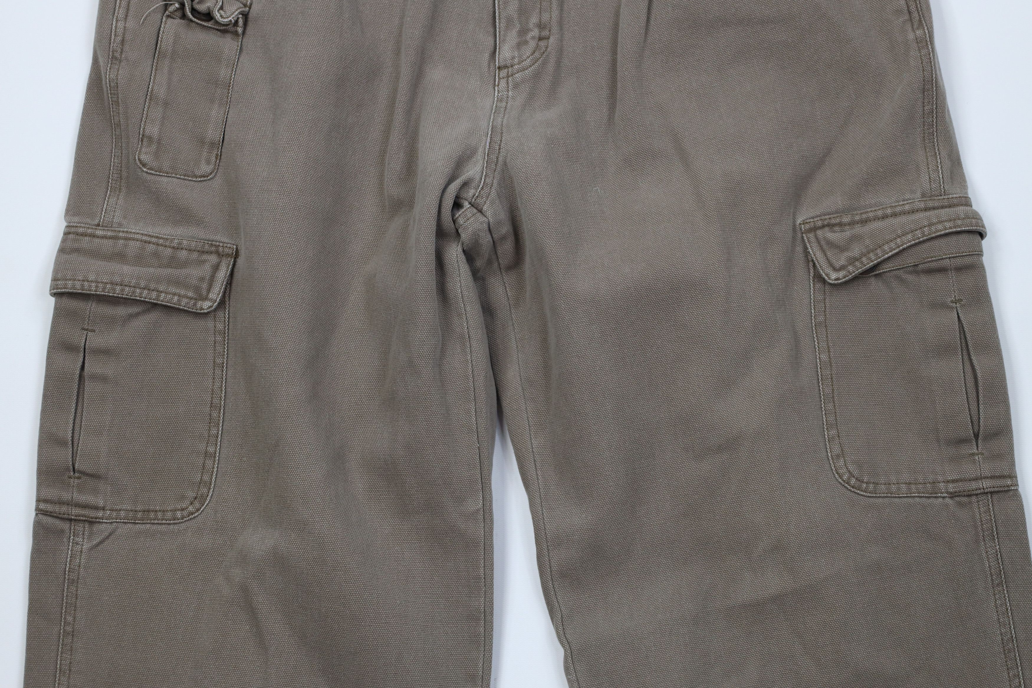 Cabelas Vintage 90s Cabelas Heavy Canvas Wide Leg Cargo Pants Brown Size US 38 / EU 54 - 3 Thumbnail
