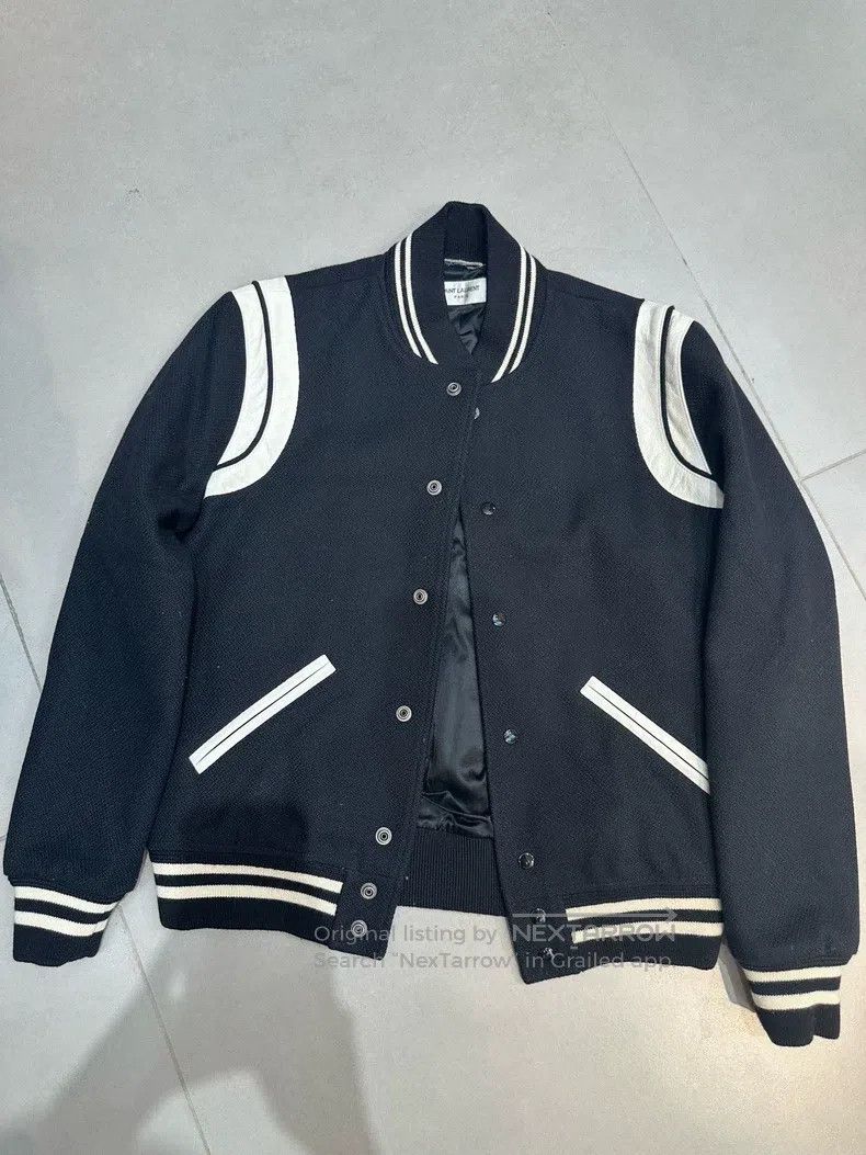 Saint Laurent Paris Black Baseball Jacket