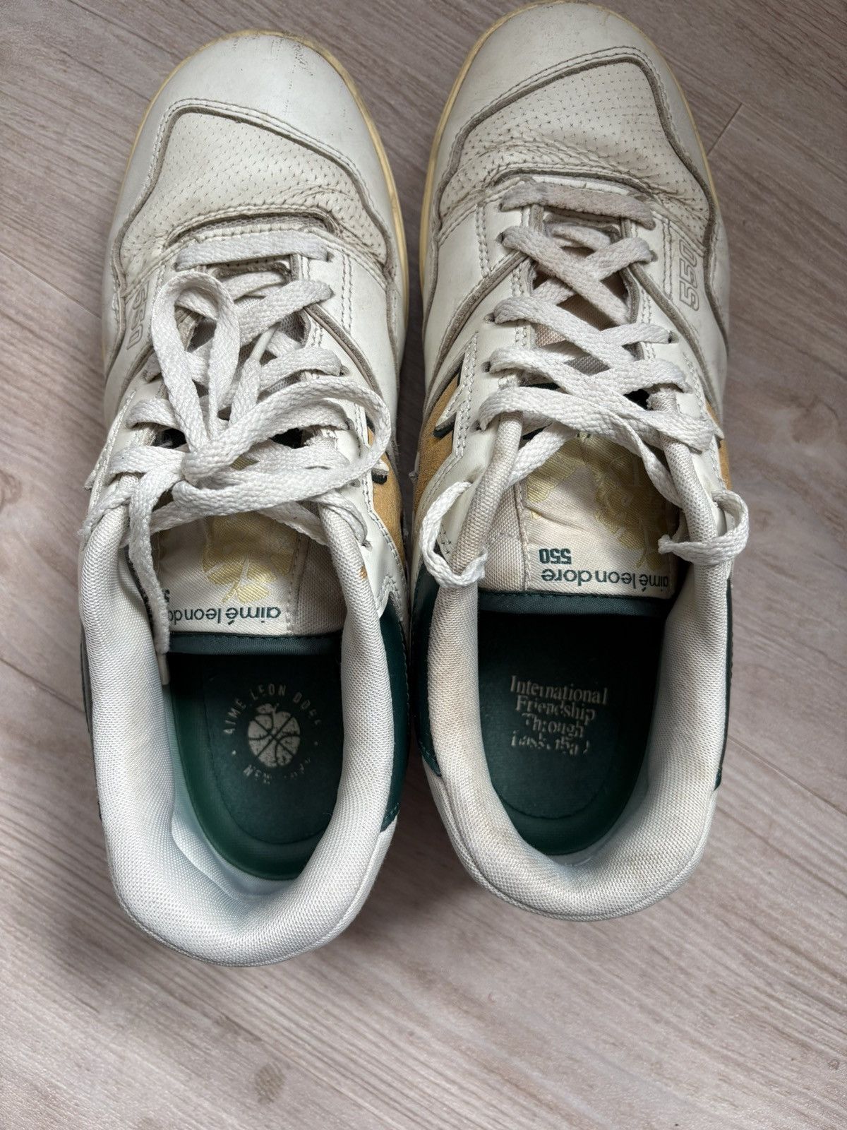 Aime Leon Dore × New Balance Aime Leon Dore New Balance 550 Natural Green Size US 9.5 / EU 42-43 - 10 Thumbnail