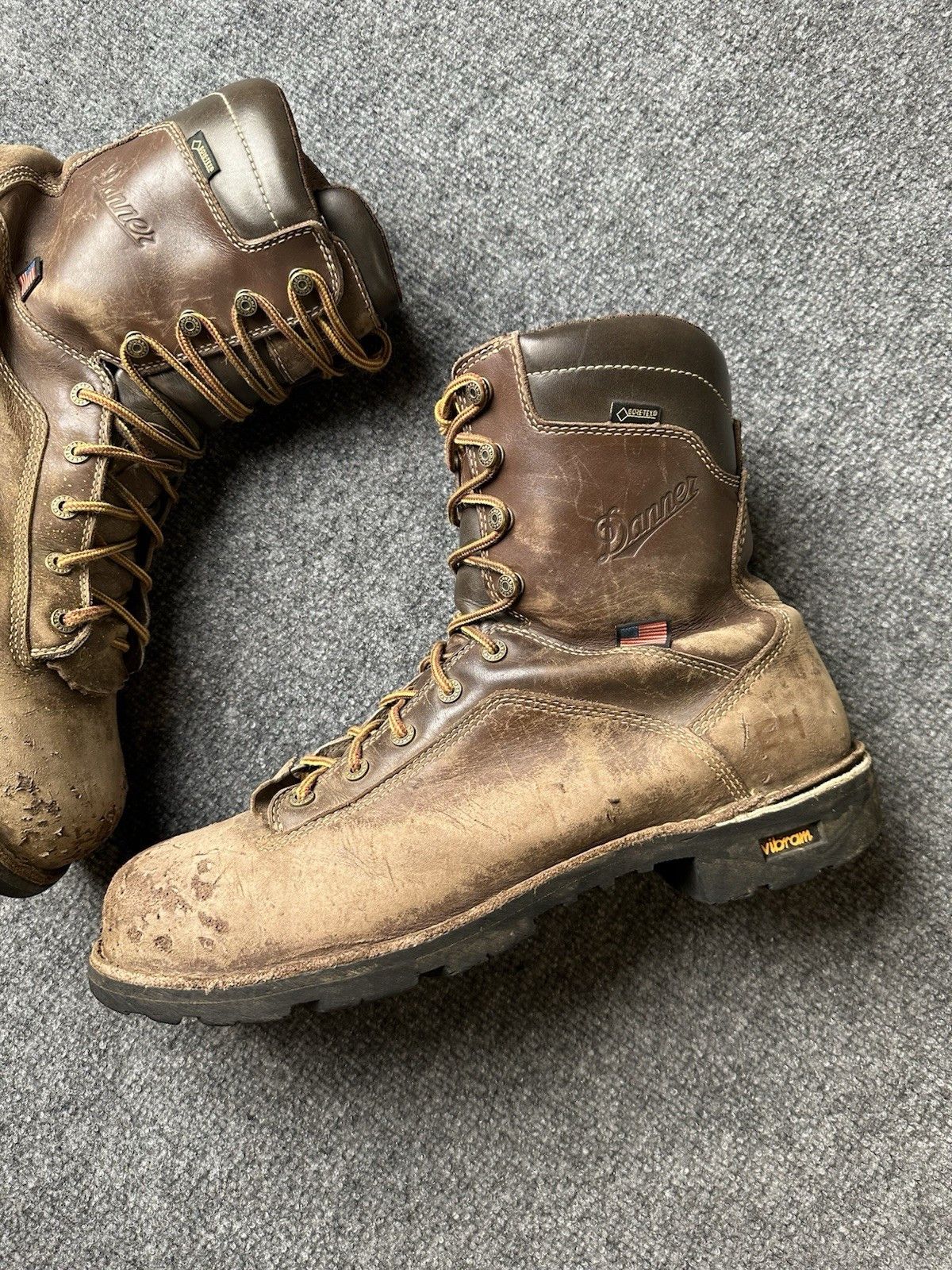 Danner Mens Work Boots Danner Quarry USA 8” Gore-Tex, Size US 14 Size US 14 / EU 47 - 2 Thumbnail