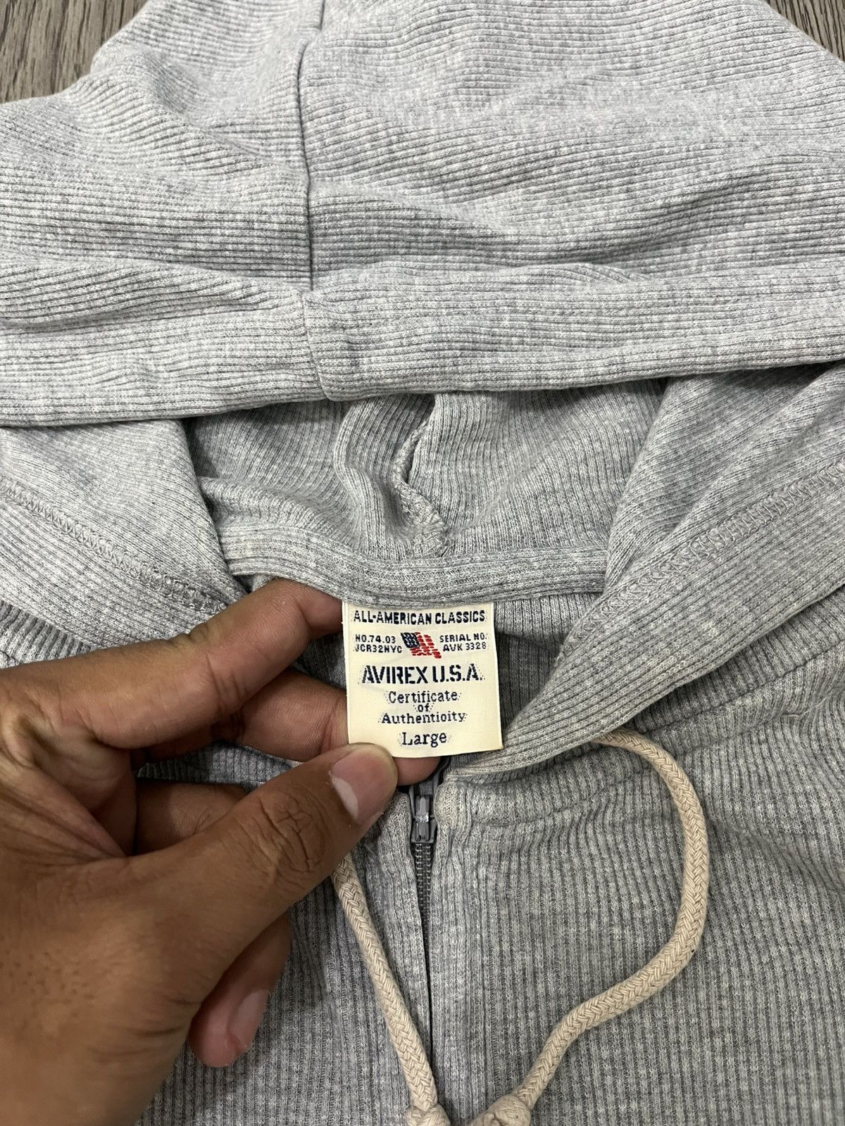 Avirex AVIREX U.S.A. WAFFLE HOODIE ZIPPER Size US L / EU 52-54 / 3 - 5 Thumbnail