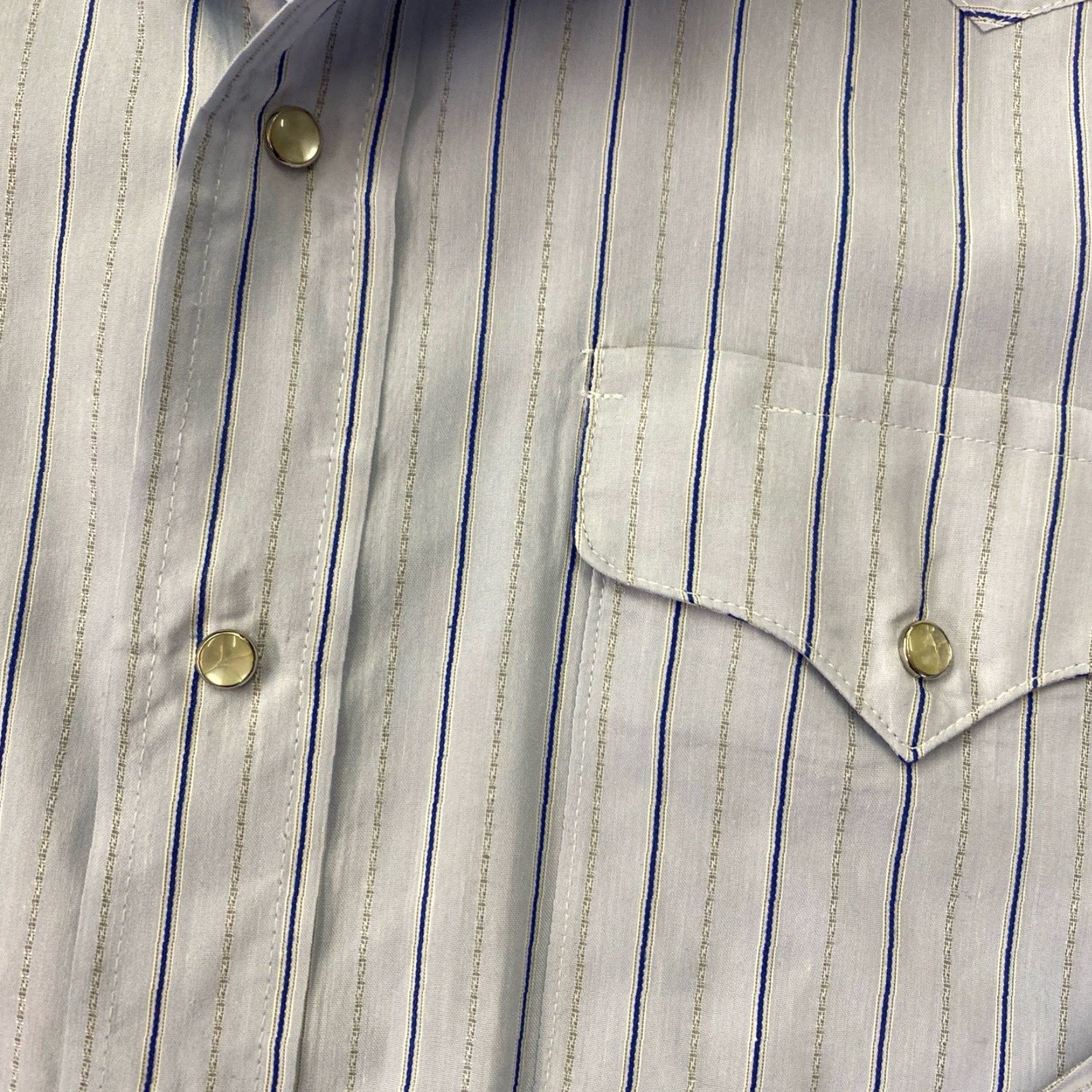 Vintage VINTAGE Panhandle Slim White Stripe Pearl Snap Western Shirt Men's XL Size US XL / EU 56 / 4 - 4 Thumbnail