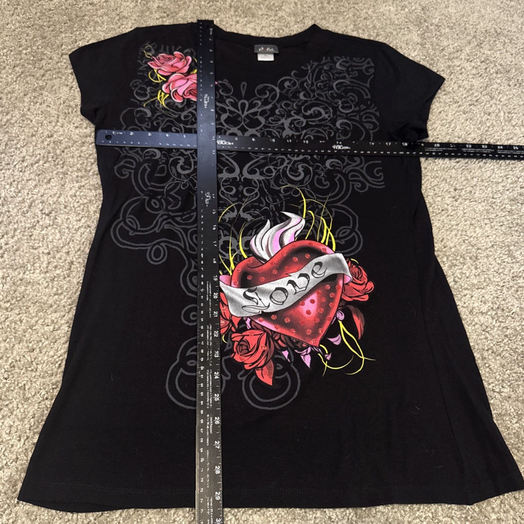 J Brand VINTAGE Y2K Cyber Goth Punk Skater Tattoo Art Dots Brand T-Shirt XL Black Mens Size XL / US 12-14 / IT 48-50 - 2 Thumbnail