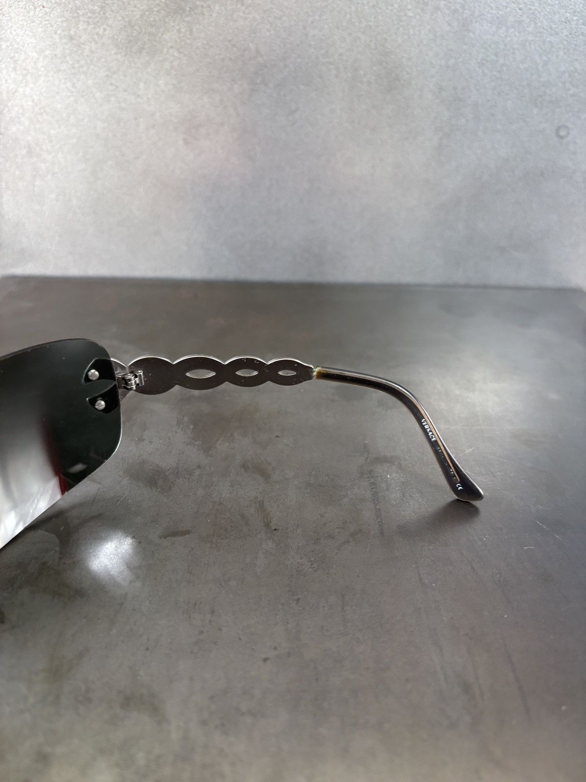 Versace × Vintage 2000s Versace Sunglasses Vintage Shield Jewel Mod 2053-B Y2K Size ONE SIZE - 12 Thumbnail