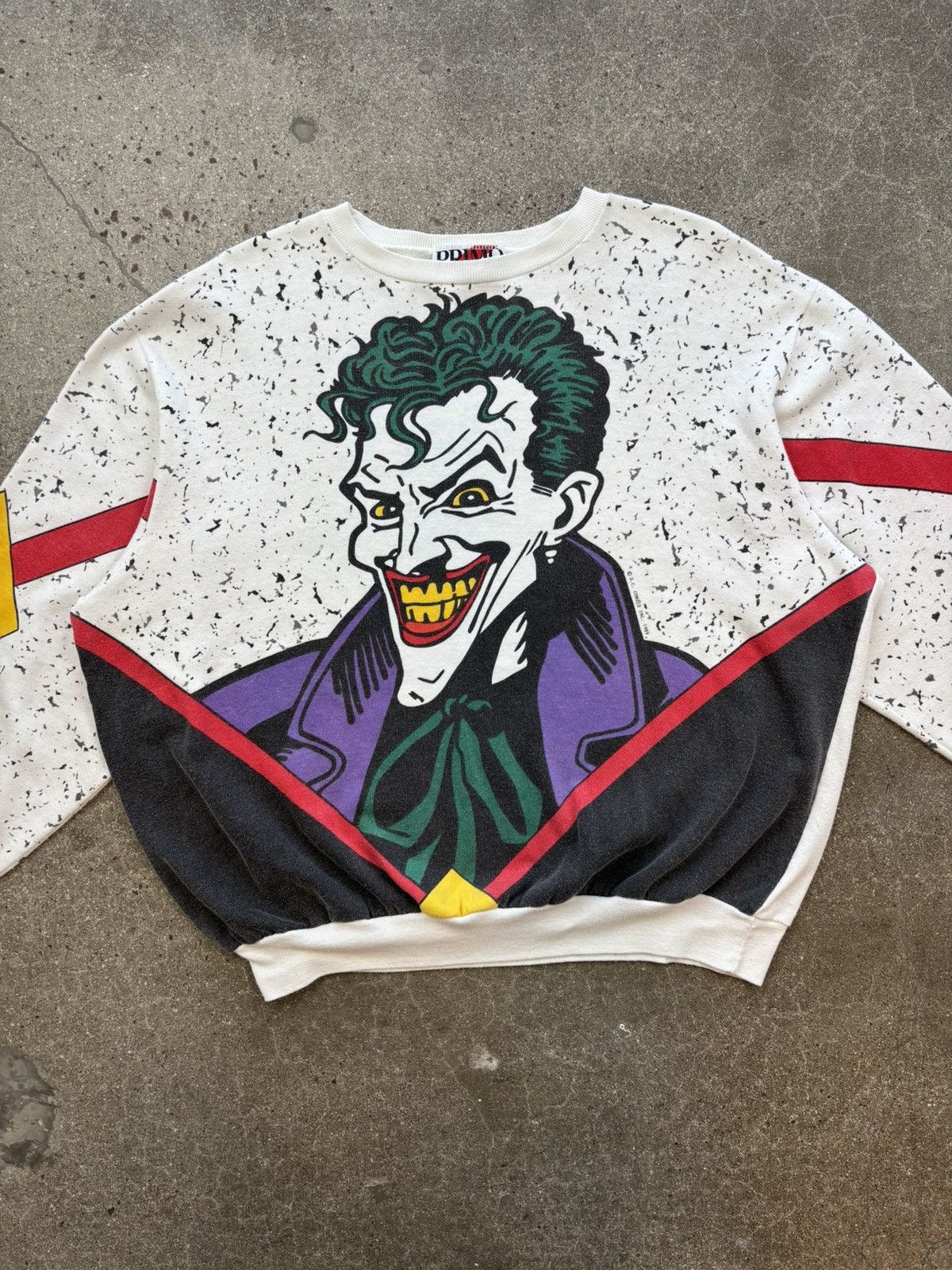 Vintage Vintage 1989 Joker D.C Comics Sweatshirt Size US L / EU 52-54 / 3 - 1 Thumbnail